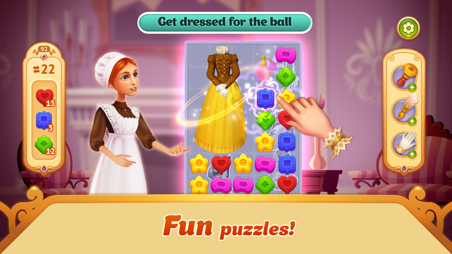 اسکرین شات 2 بازی Storyngton Hall: Match 3 games