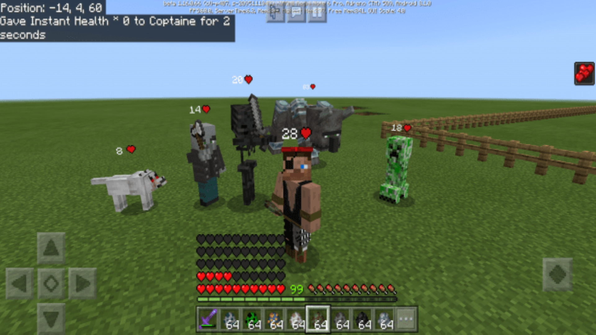 اسکرین شات 5 برنامه MCPE Healt Bar Mod