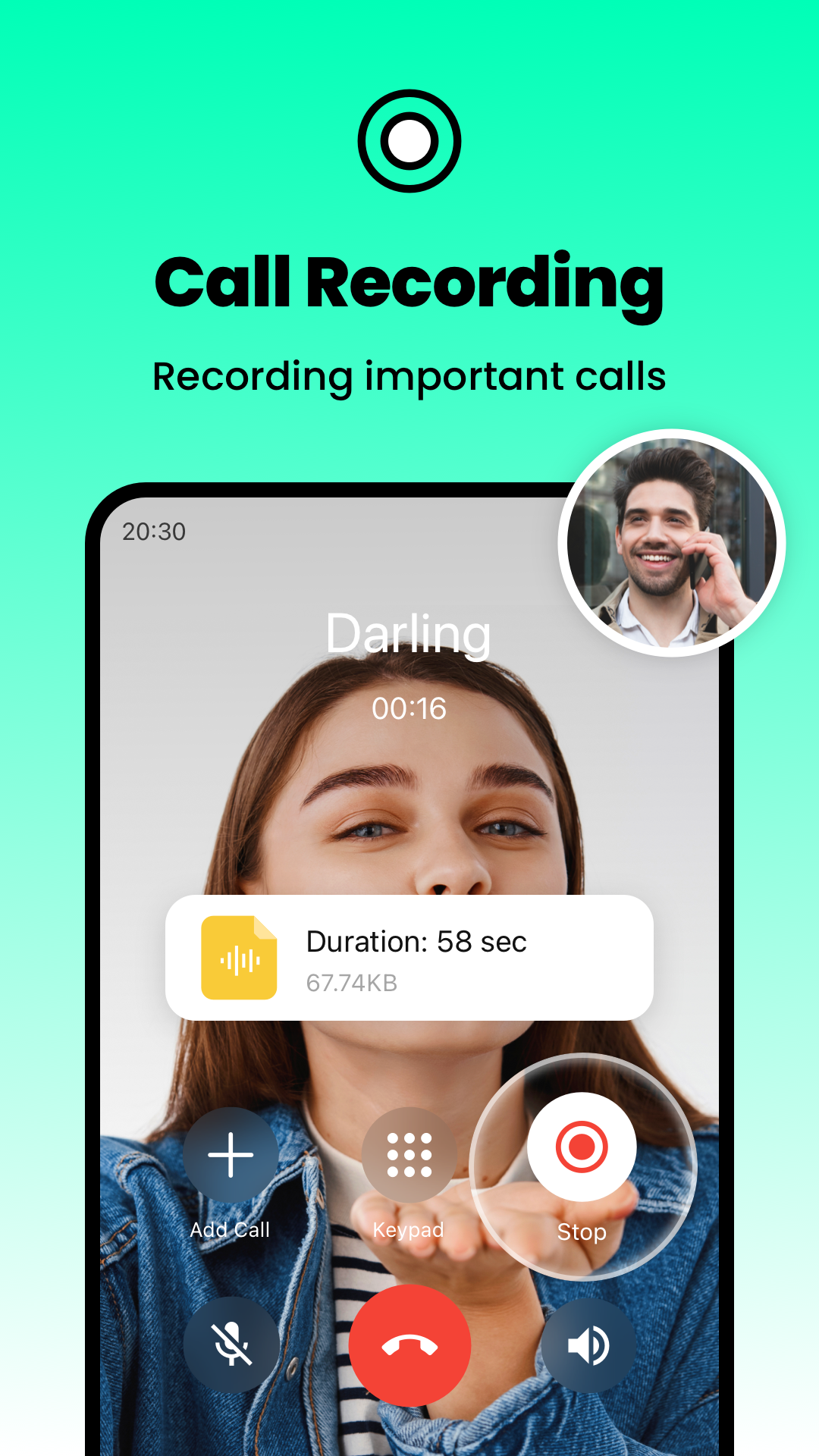 اسکرین شات 4 برنامه Ring Phone Calls - JusCall