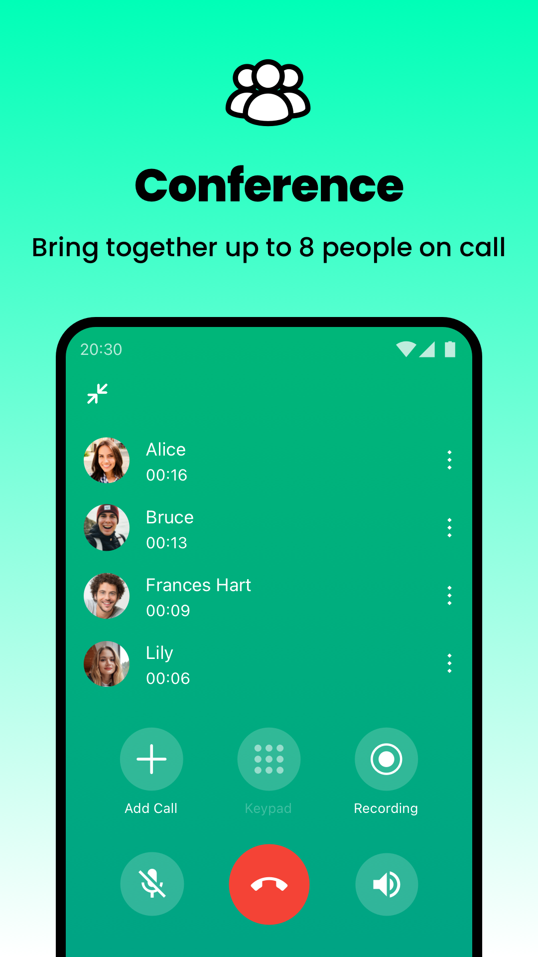 اسکرین شات 5 برنامه Ring Phone Calls - JusCall