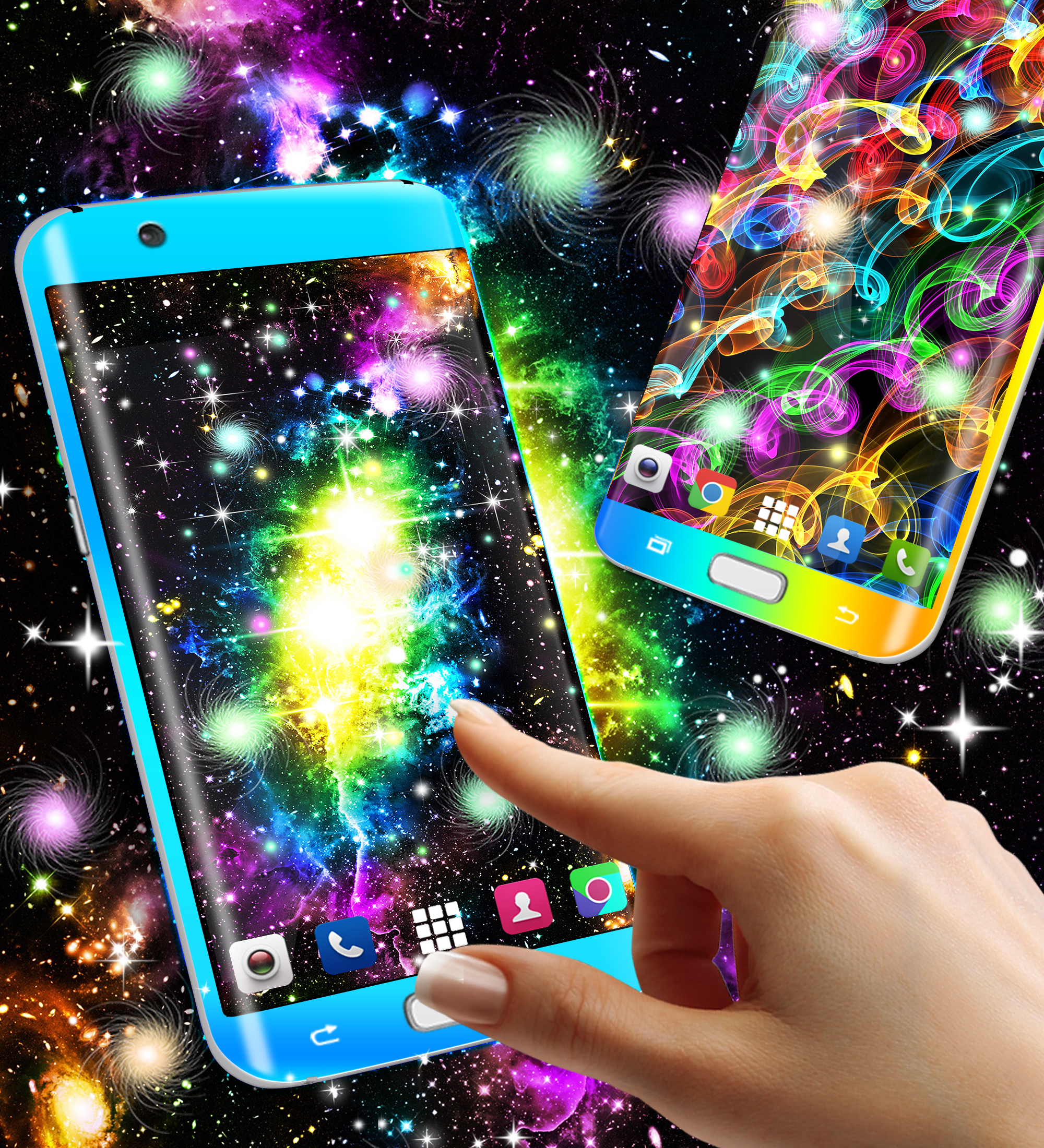 اسکرین شات 4 برنامه Glowing live wallpaper