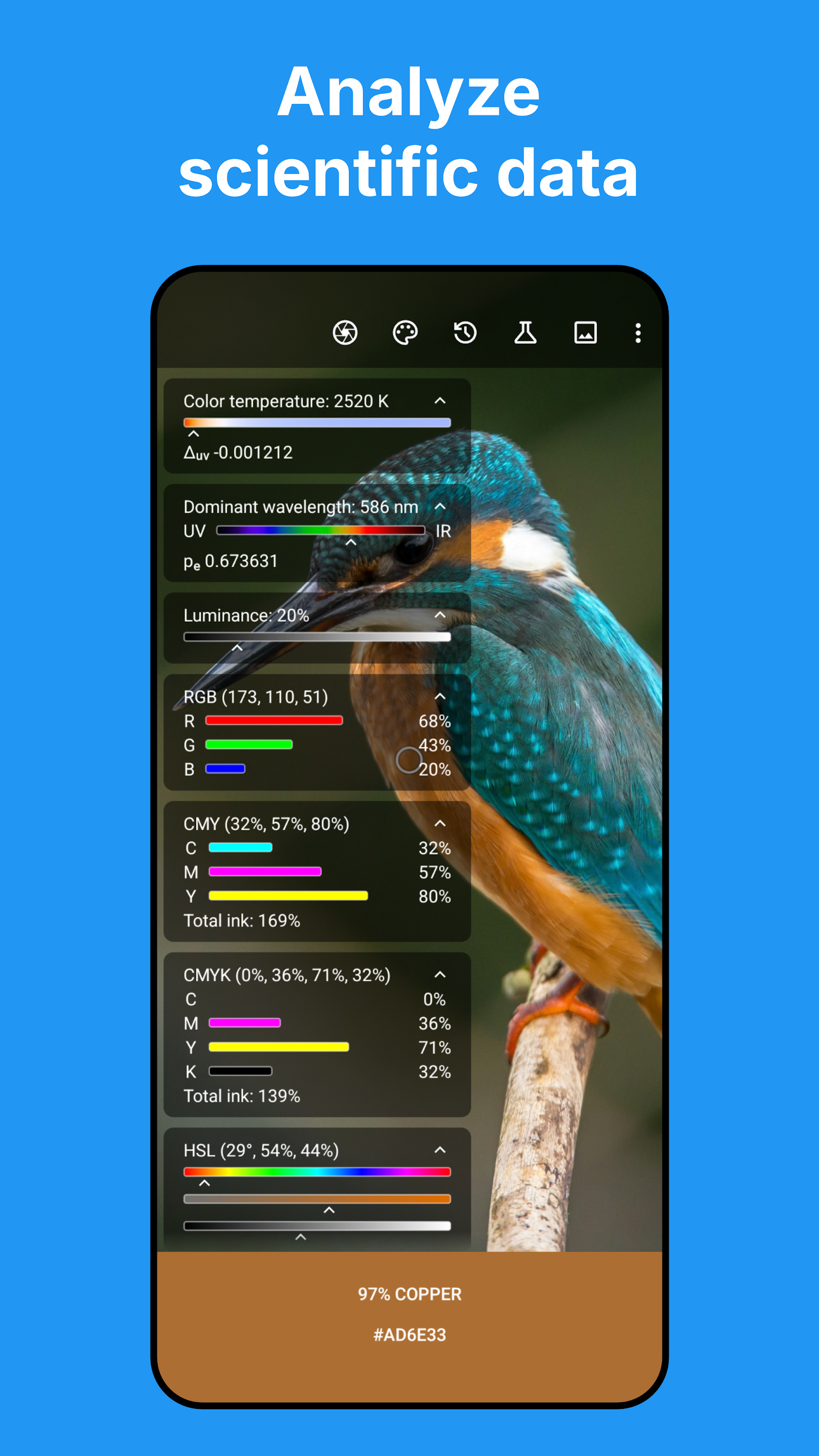 اسکرین شات 2 برنامه Color Picker: Find Name & Code