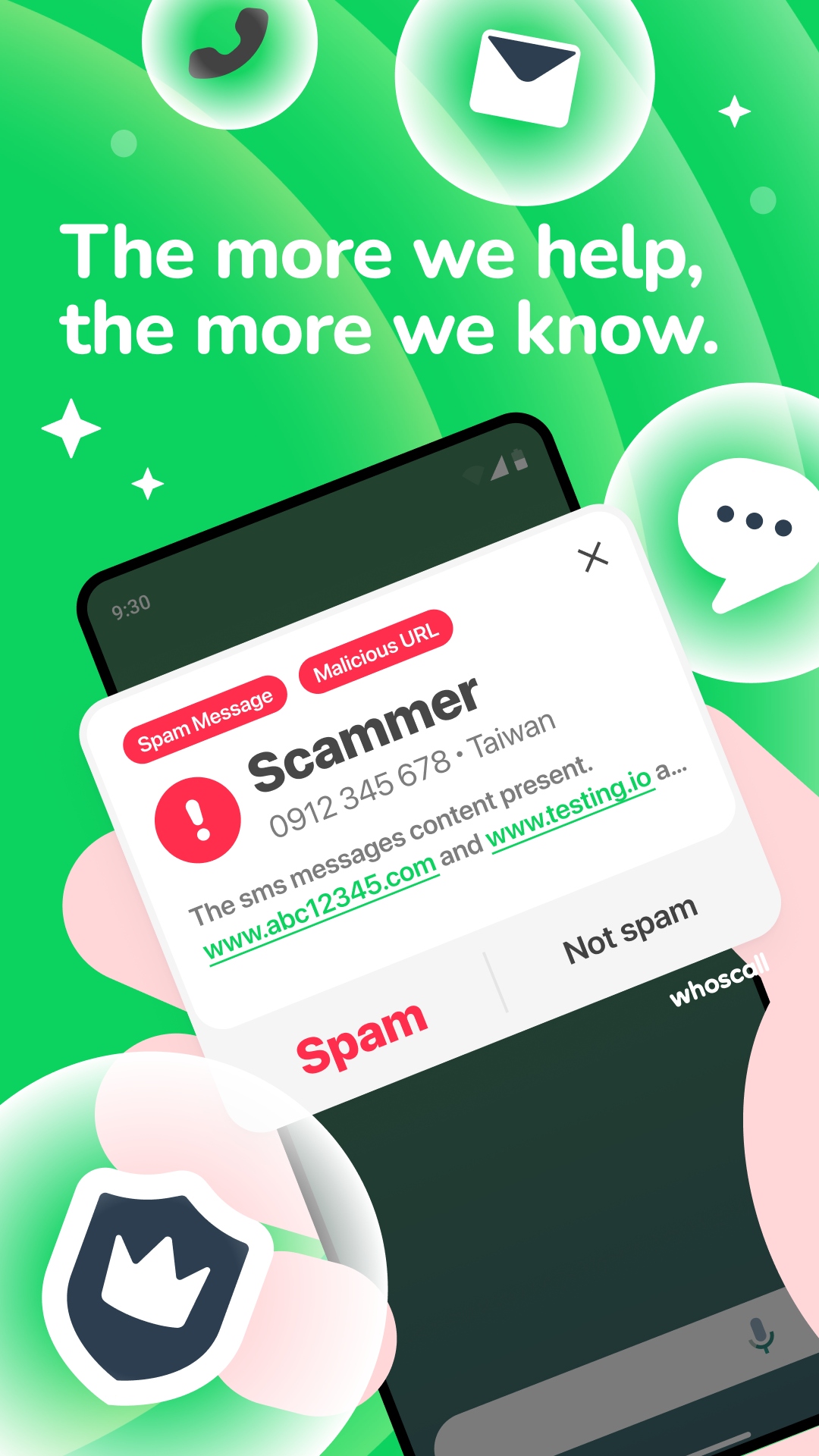 اسکرین شات 3 برنامه Whoscall: Caller ID & Block