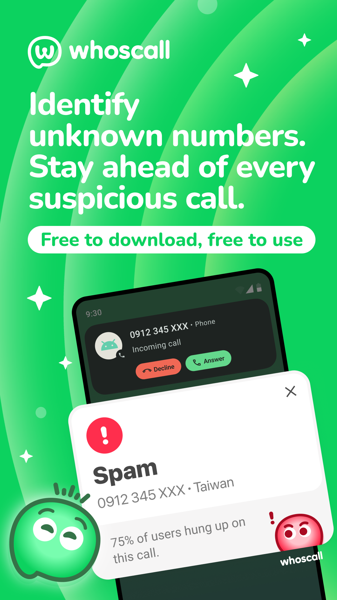 اسکرین شات 1 برنامه Whoscall: Caller ID & Block
