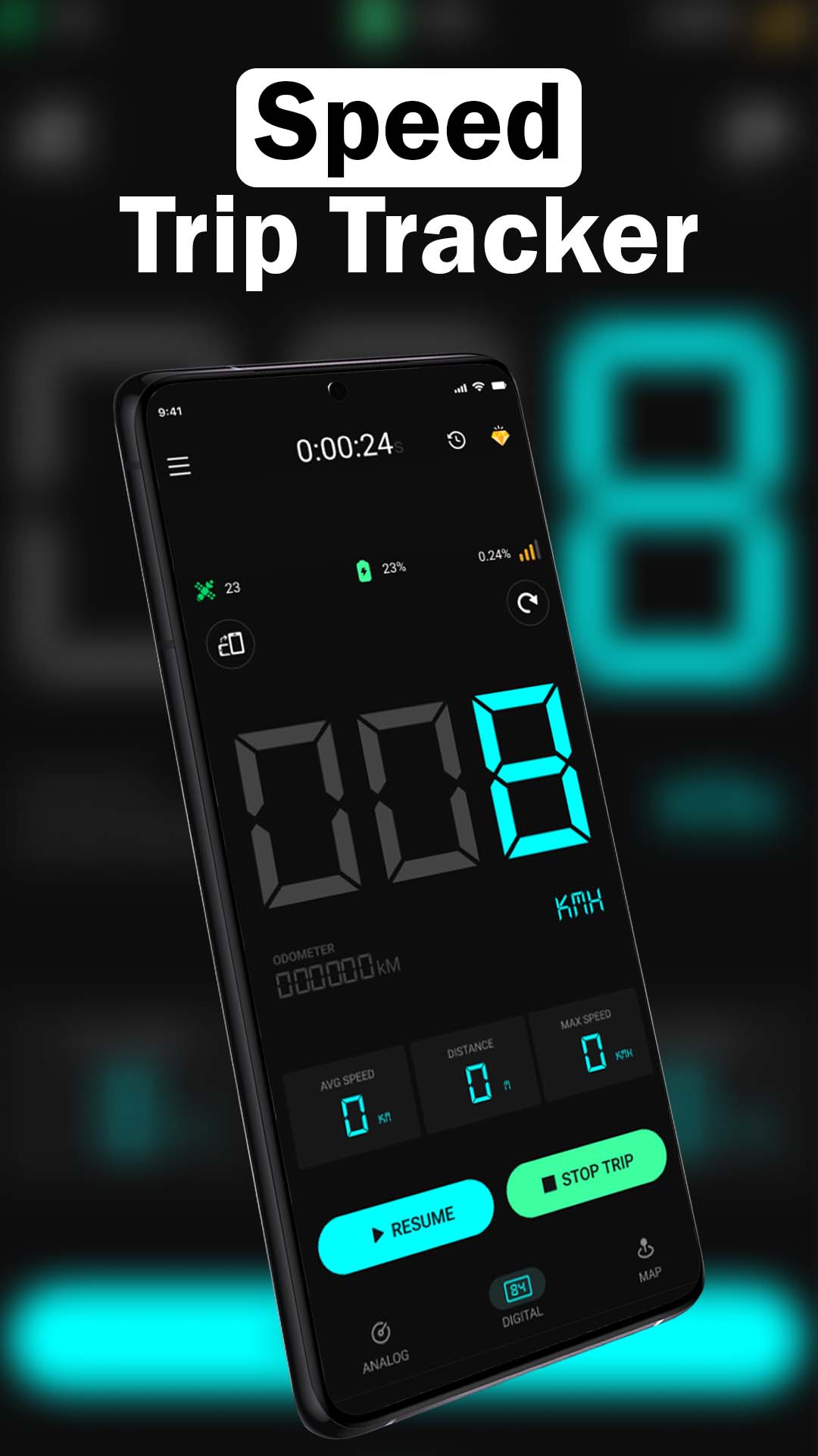 اسکرین شات 4 برنامه GPS Speedometer - Odometer App