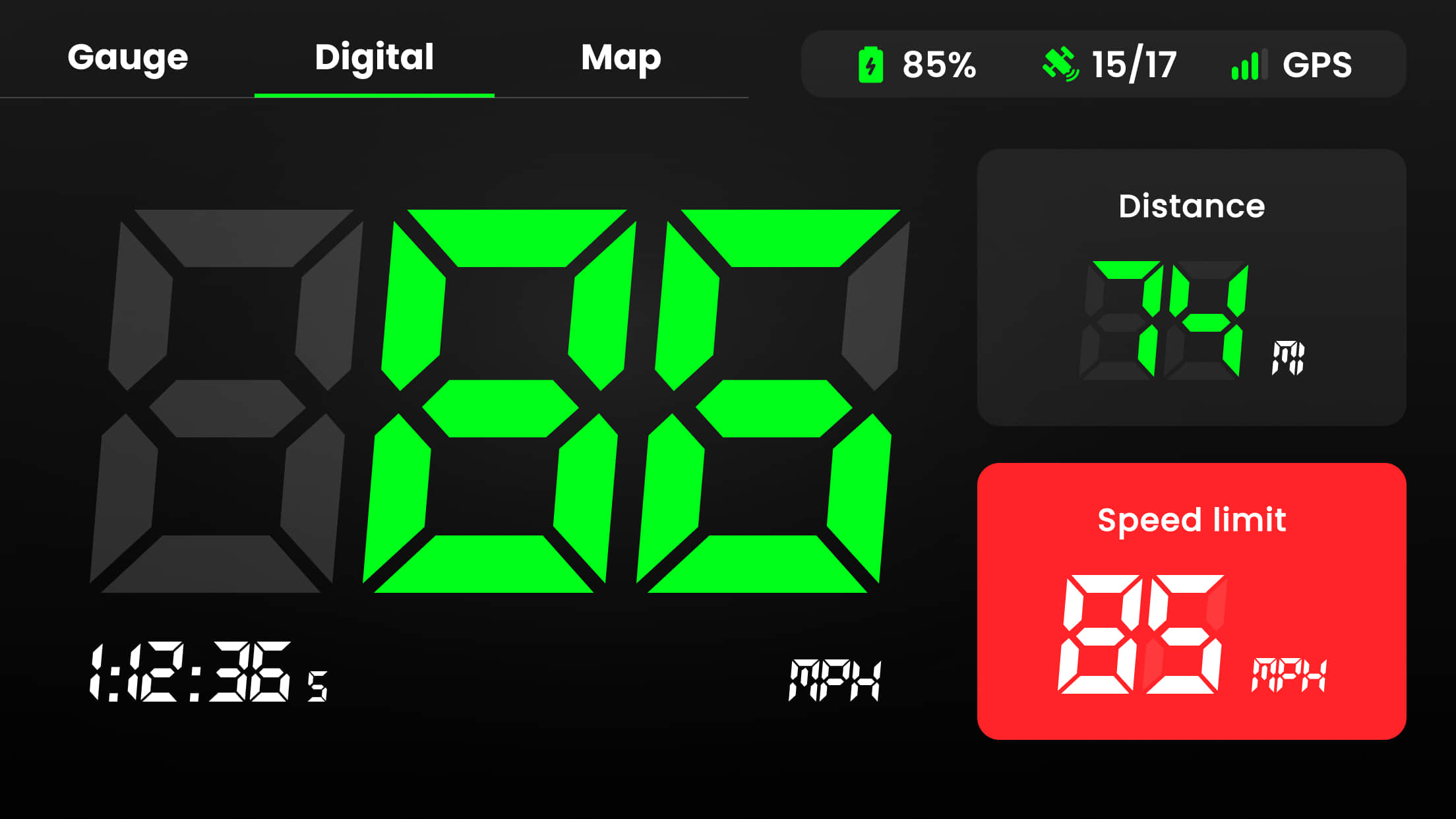 اسکرین شات 1 برنامه Speedometer: GPS Speedometer