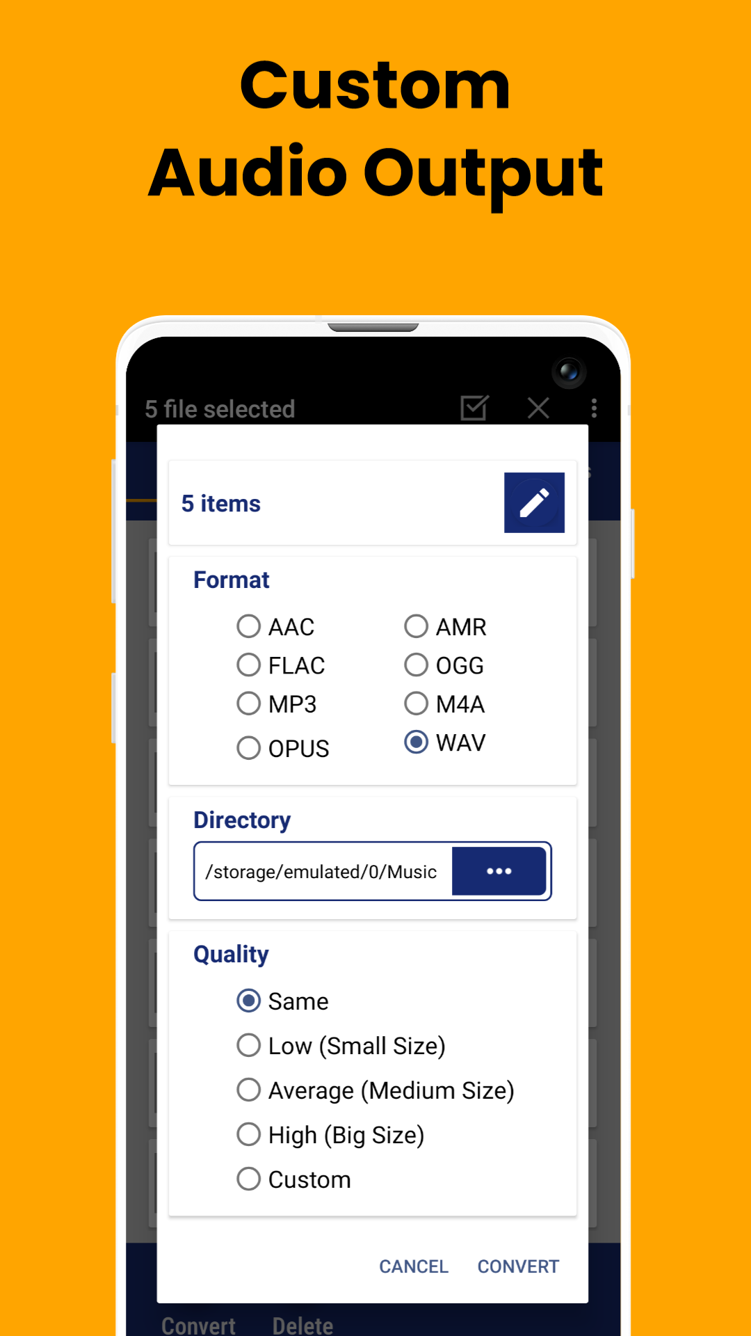 اسکرین شات 5 برنامه Mp3 To Wav Converter