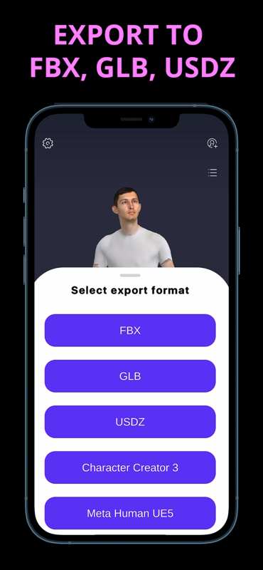 اسکرین شات 4 برنامه in3D: Avatar Creator Pro