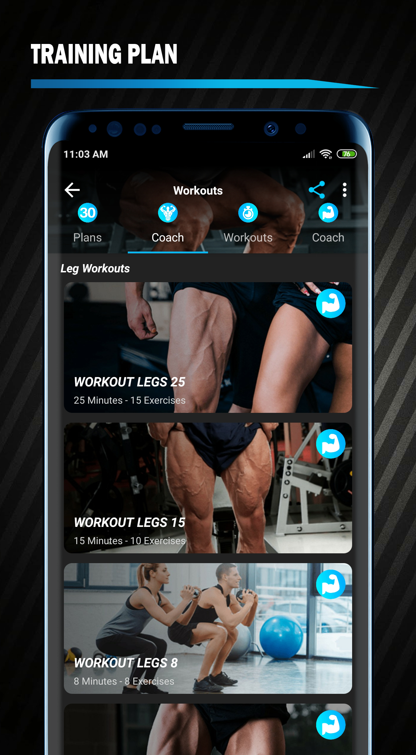 اسکرین شات 4 برنامه Leg Workout - No Equipment