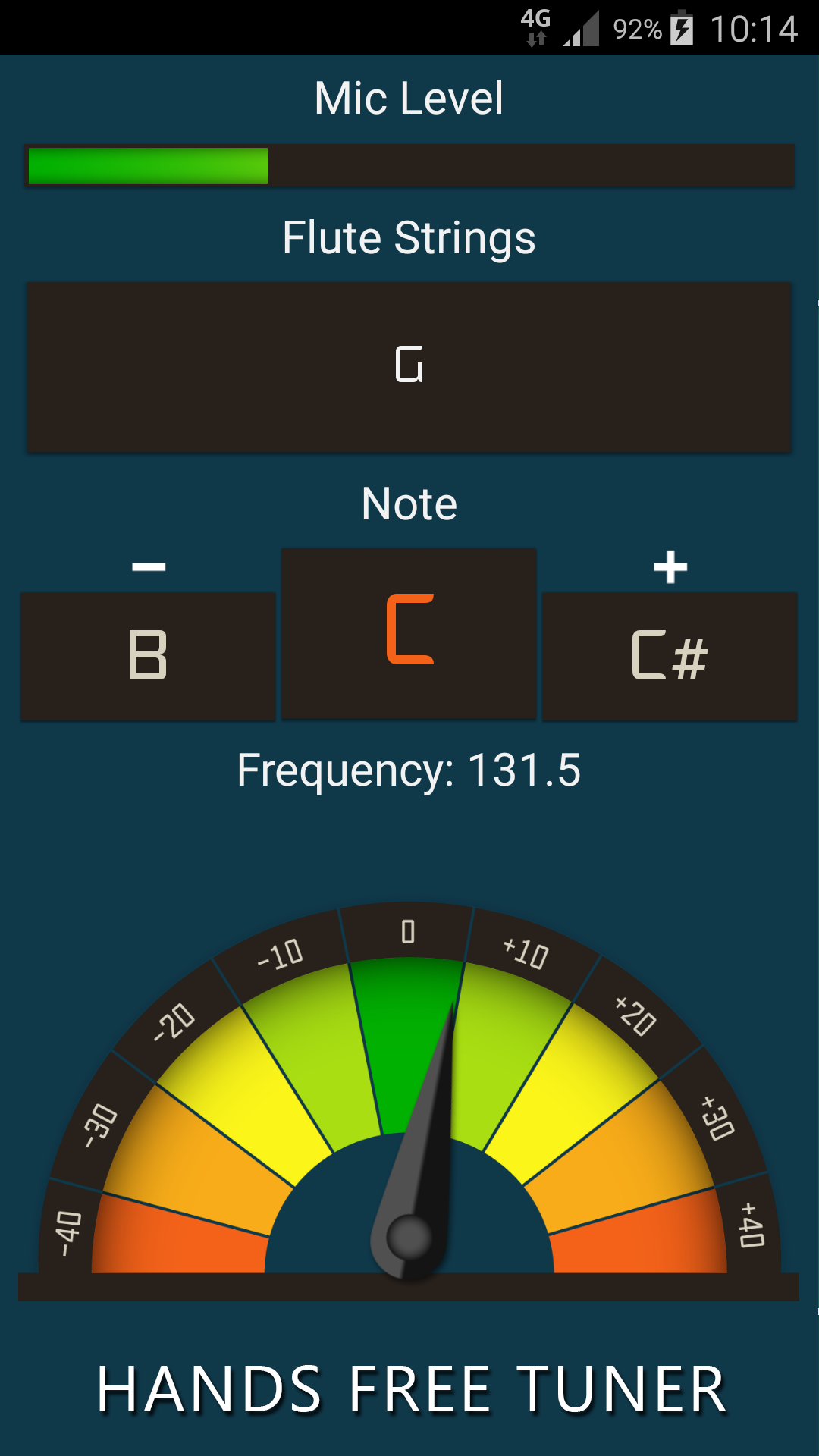 اسکرین شات 1 برنامه Flute Tuner