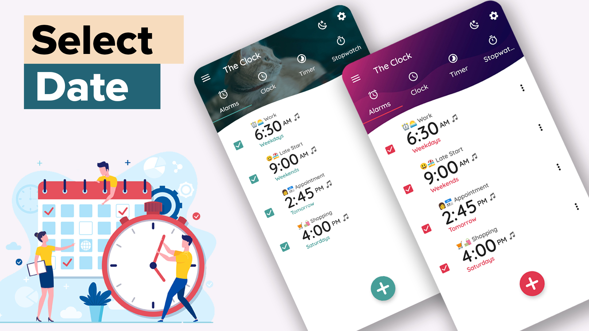 اسکرین شات 5 برنامه The Clock: Alarm Clock & Timer