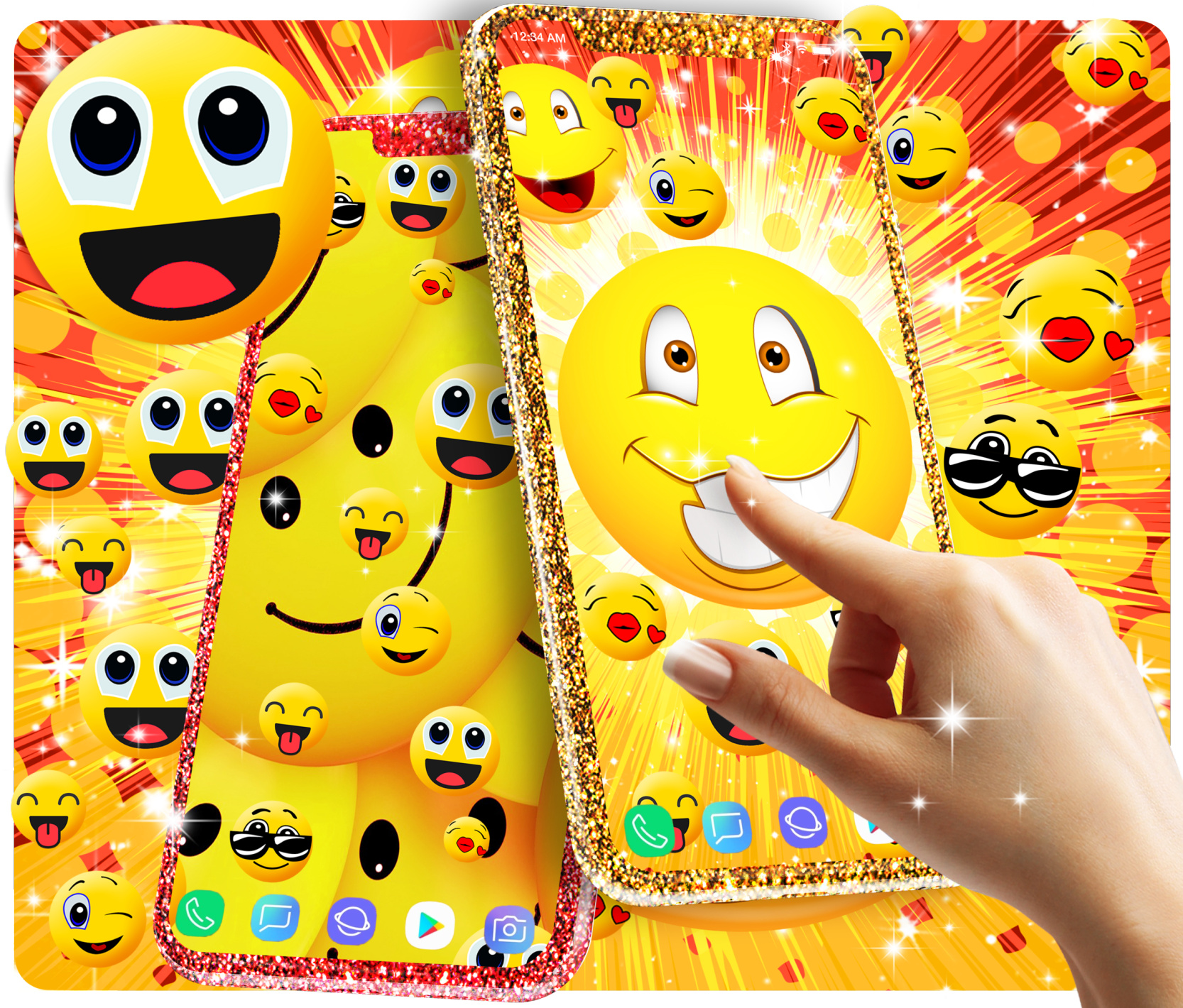 اسکرین شات 2 برنامه Emoji live wallpaper
