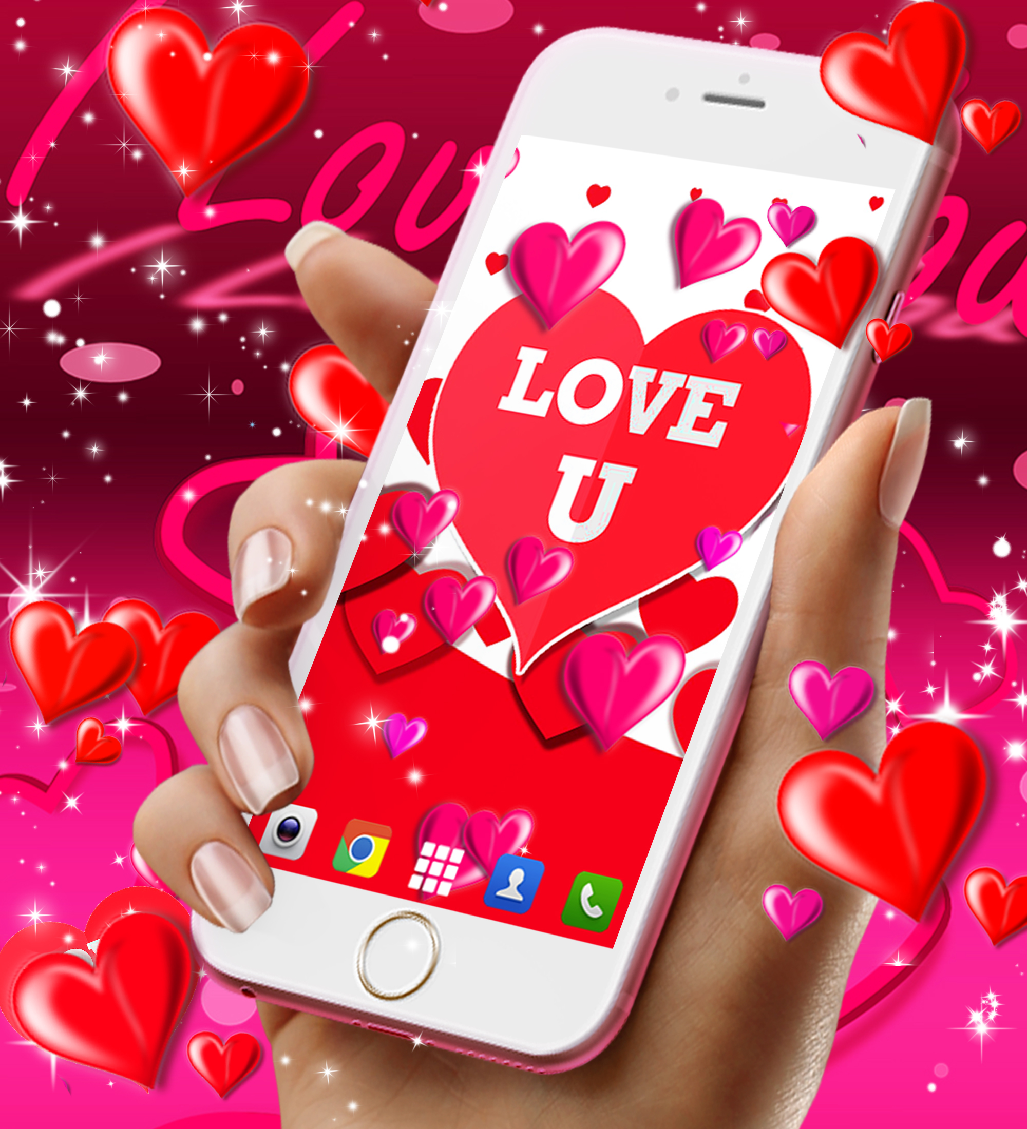 اسکرین شات 8 برنامه I love you live wallpaper