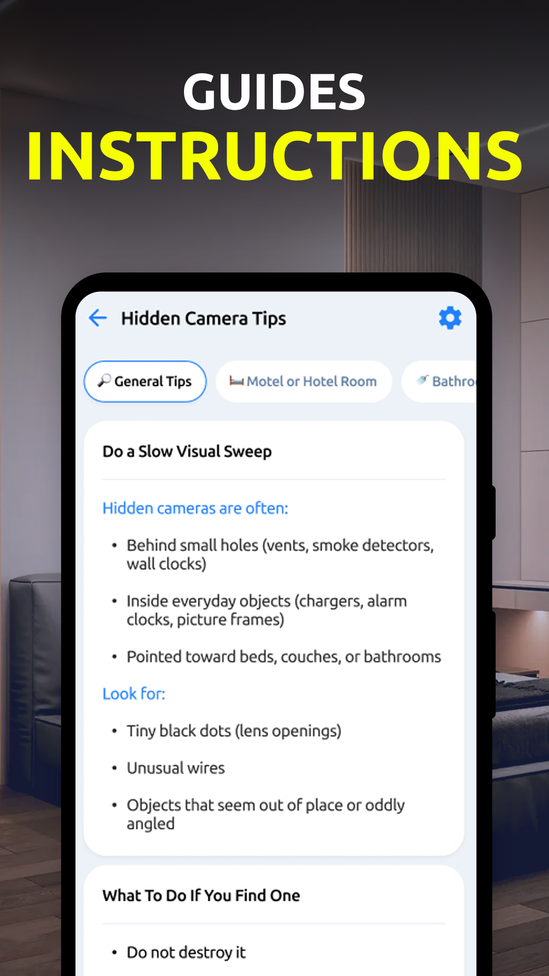 اسکرین شات 7 برنامه Hidden Device Camera Detector