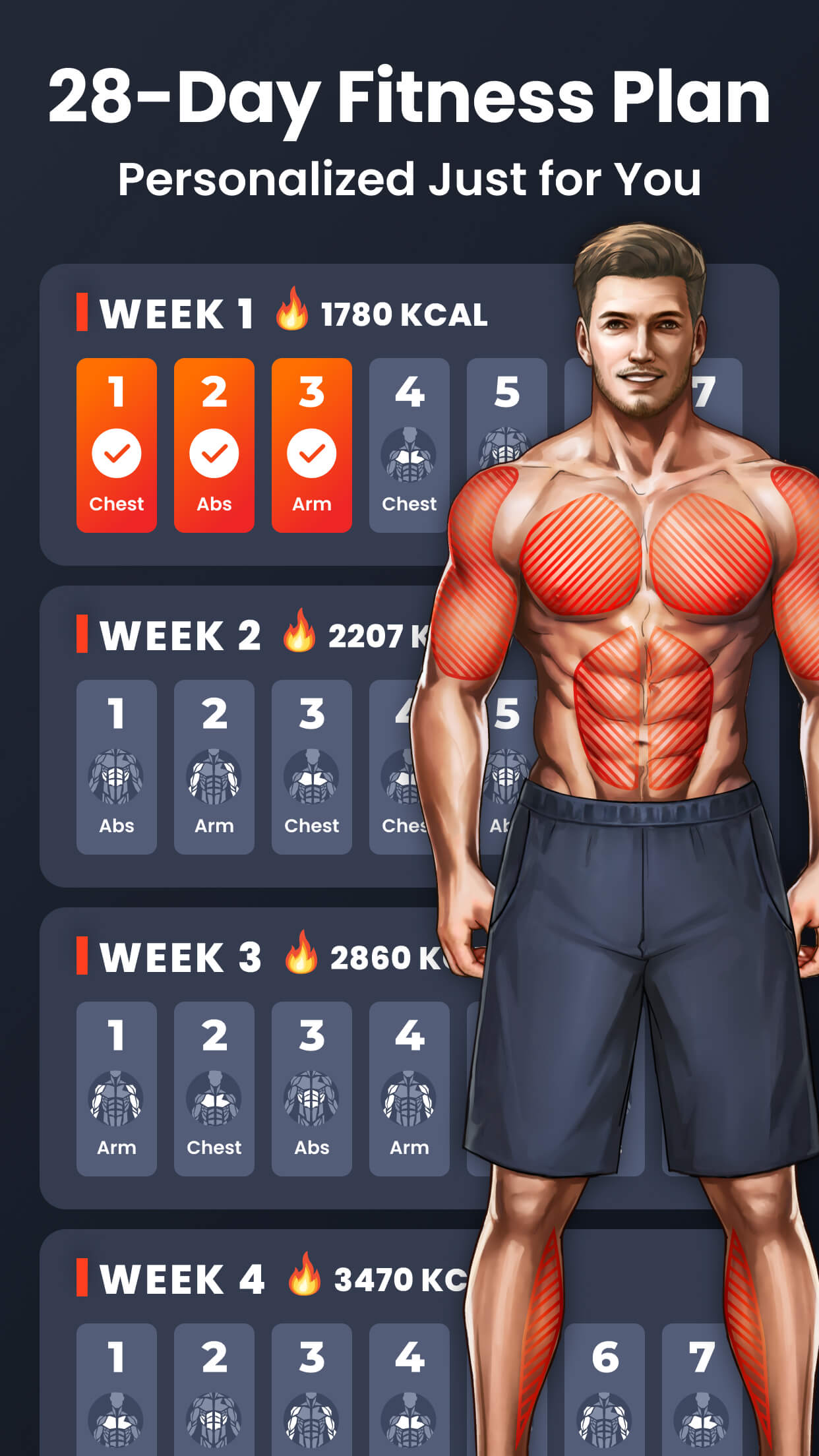 اسکرین شات 2 برنامه Home Workout - No Equipment