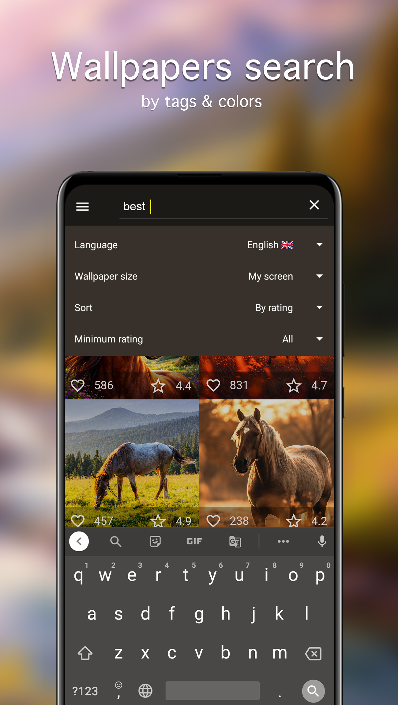 اسکرین شات 3 برنامه Horse Wallpapers 4K