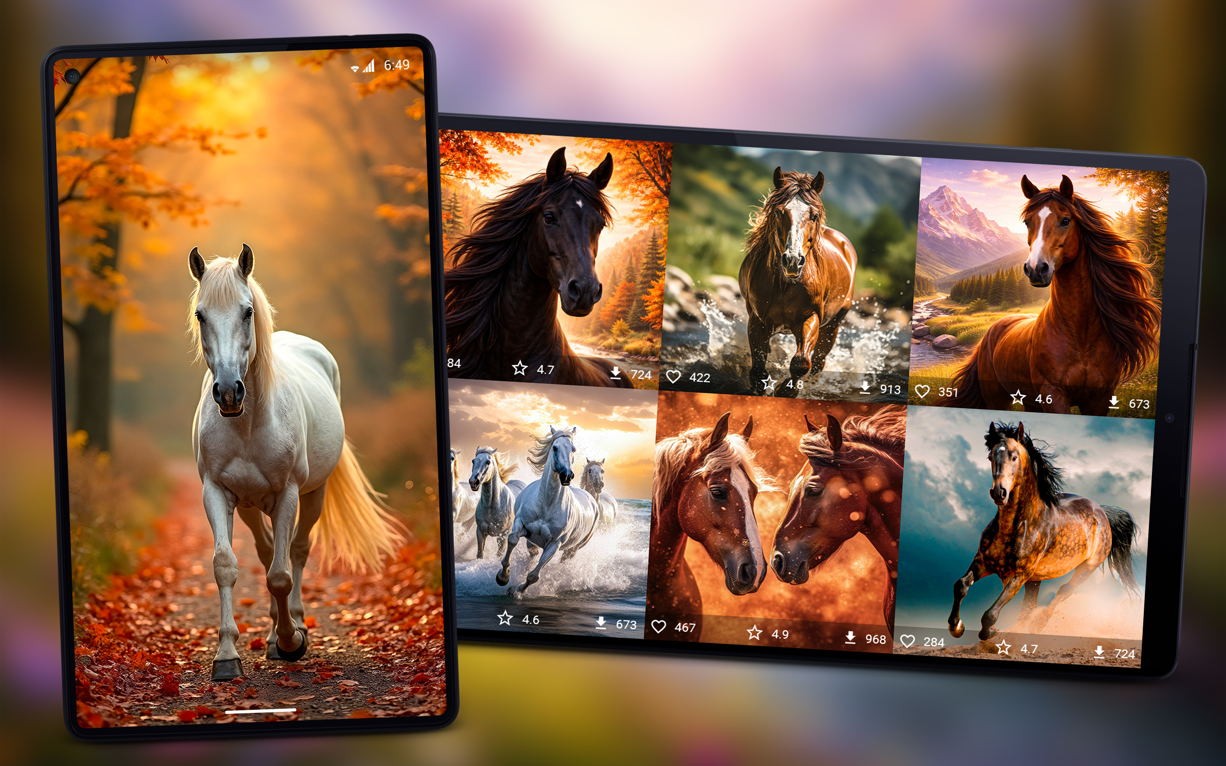 اسکرین شات 6 برنامه Horse Wallpapers 4K
