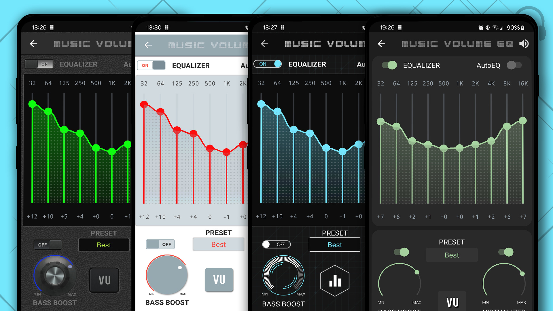 اسکرین شات 2 برنامه Music Volume EQ - Equalizer