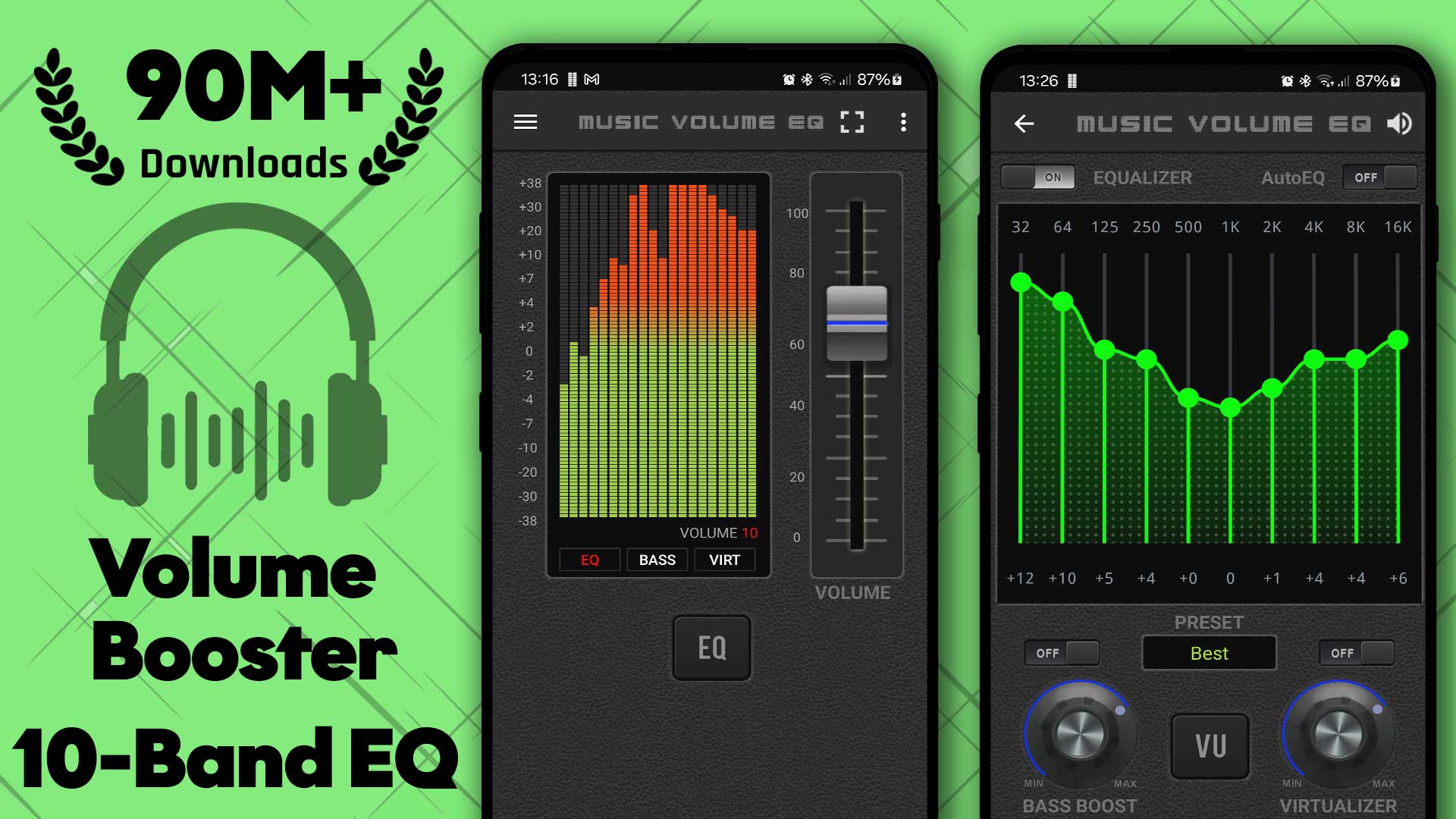 اسکرین شات 1 برنامه Music Volume EQ - Equalizer