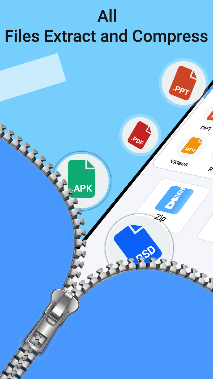اسکرین شات 1 برنامه Zip File Reader-Unarchive tool