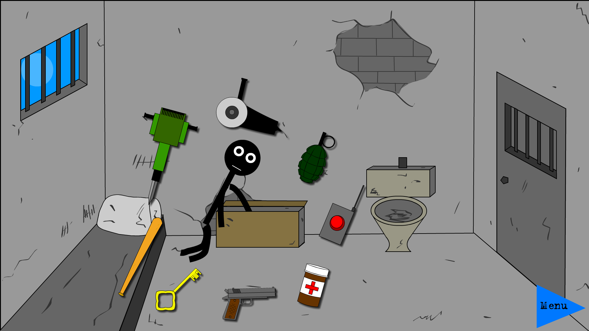اسکرین شات 1 بازی Stickman Jailbreak 2,Dumb ways