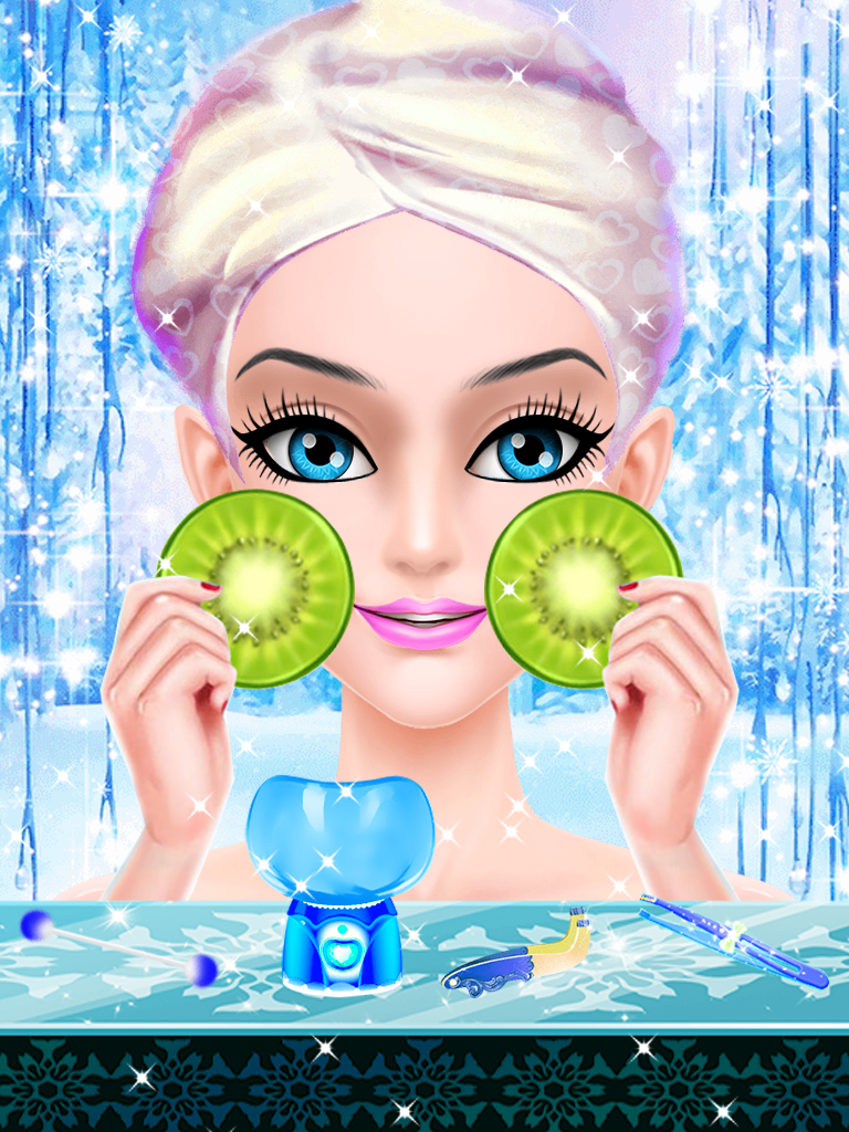 اسکرین شات 1 بازی Ice Queen Makeup Salon Games For Girls