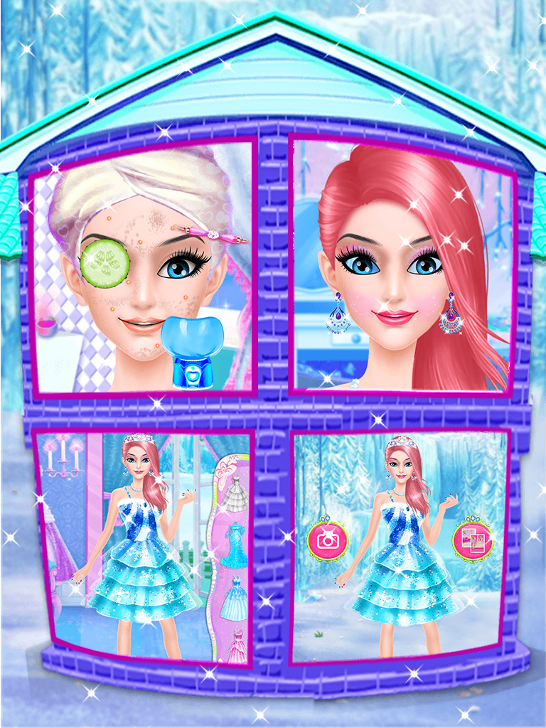 اسکرین شات 2 بازی Ice Queen Makeup Salon Games For Girls