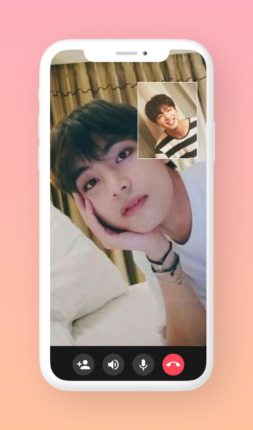 اسکرین شات 1 برنامه V Call You - Fake BTS Call