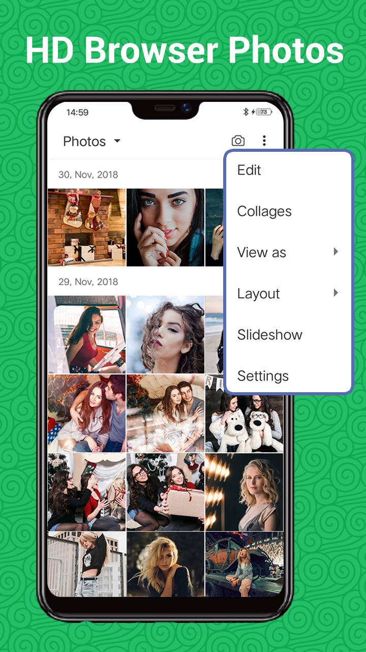 اسکرین شات 2 برنامه Photo Gallery & Album -Gallery