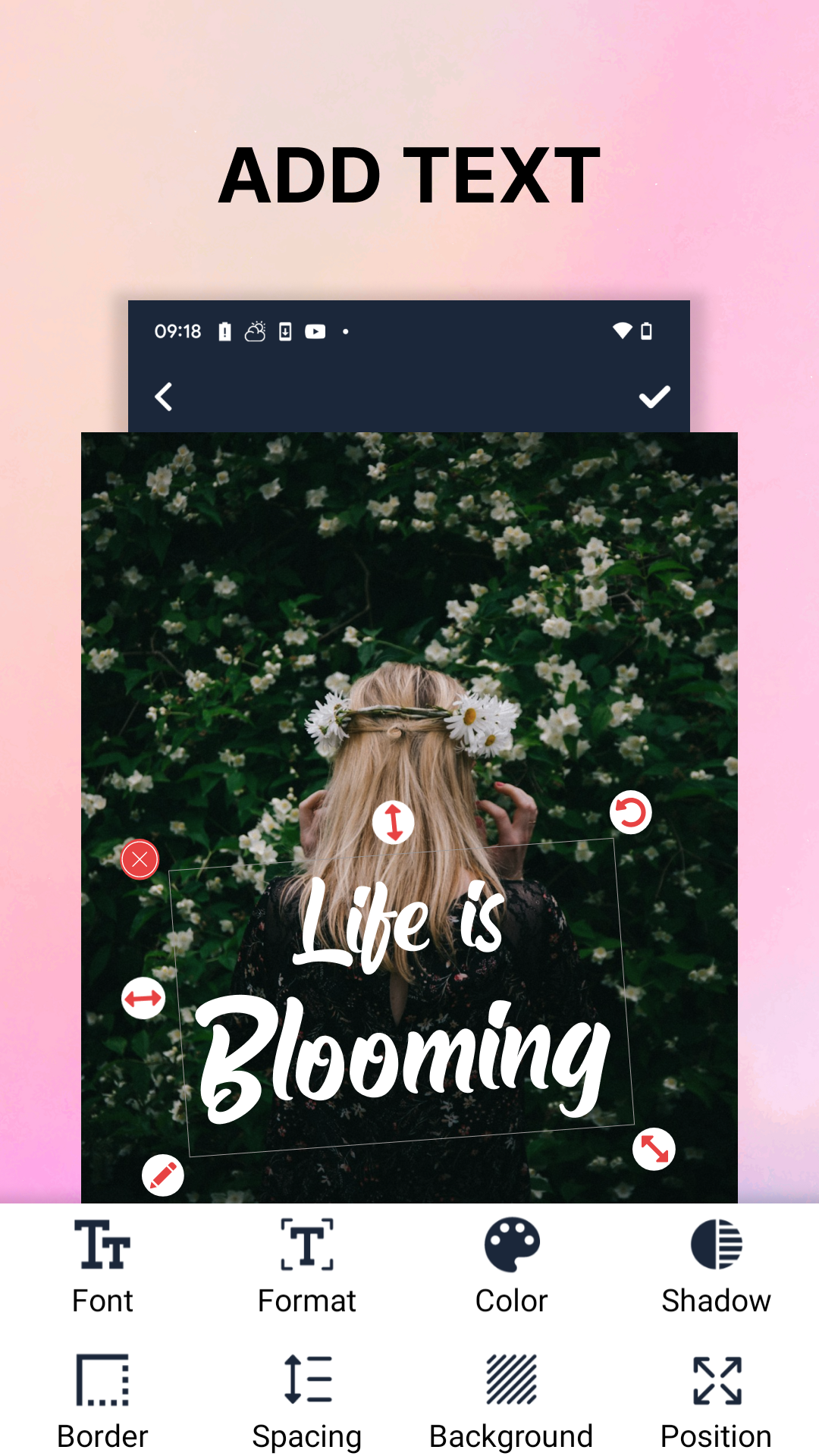 اسکرین شات 1 برنامه Text on Photo