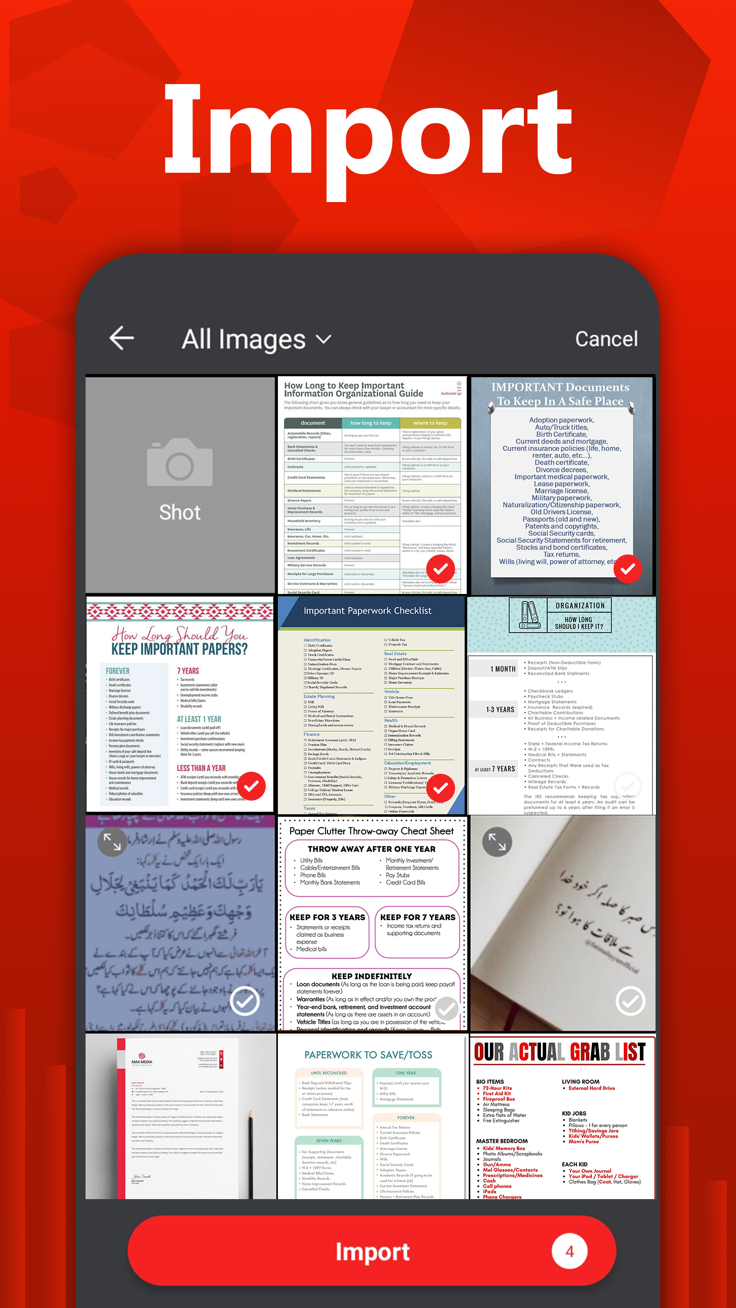 اسکرین شات 1 برنامه PDF Maker - Image to PDF