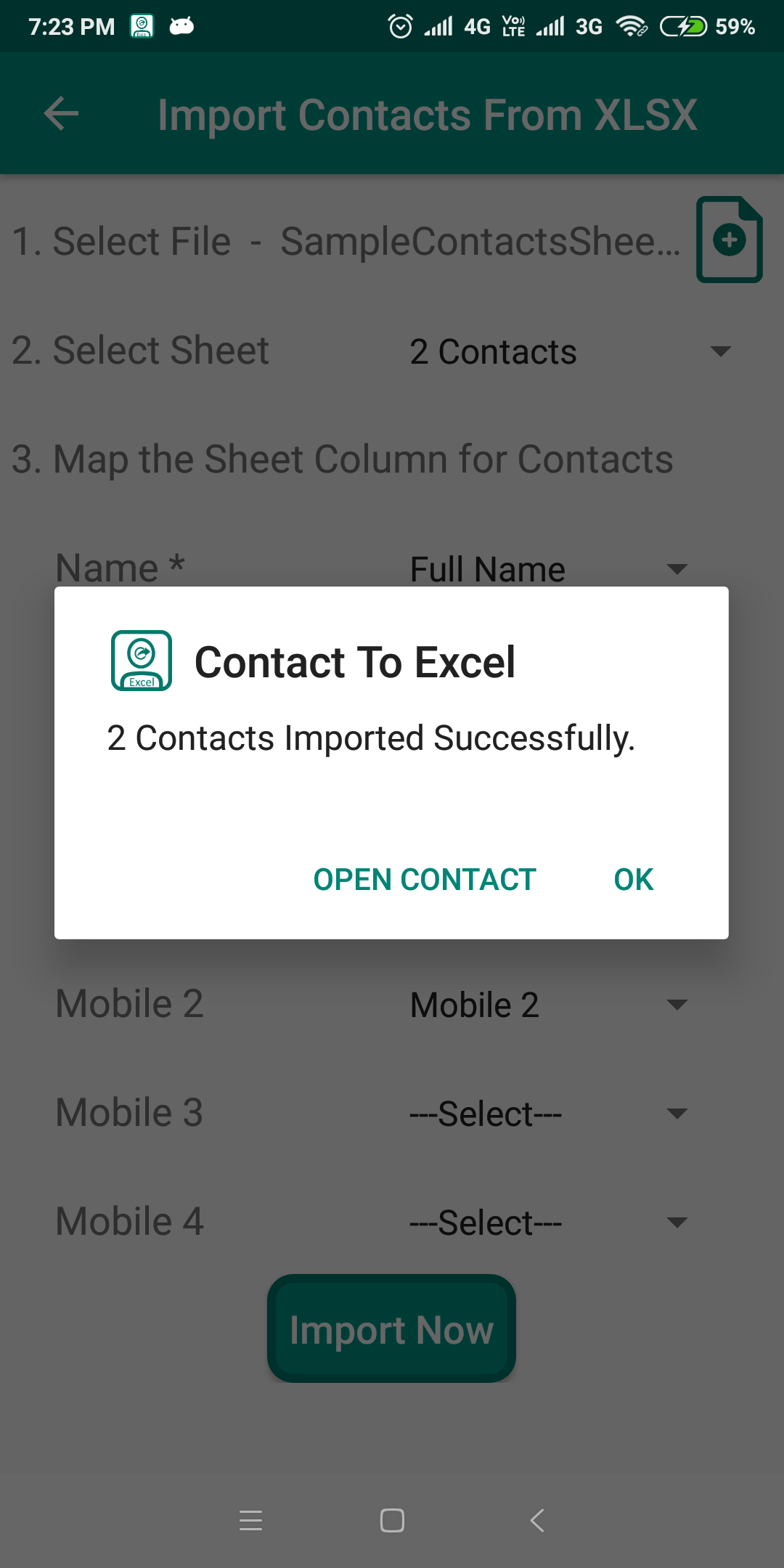 اسکرین شات 7 برنامه Contact To Excel