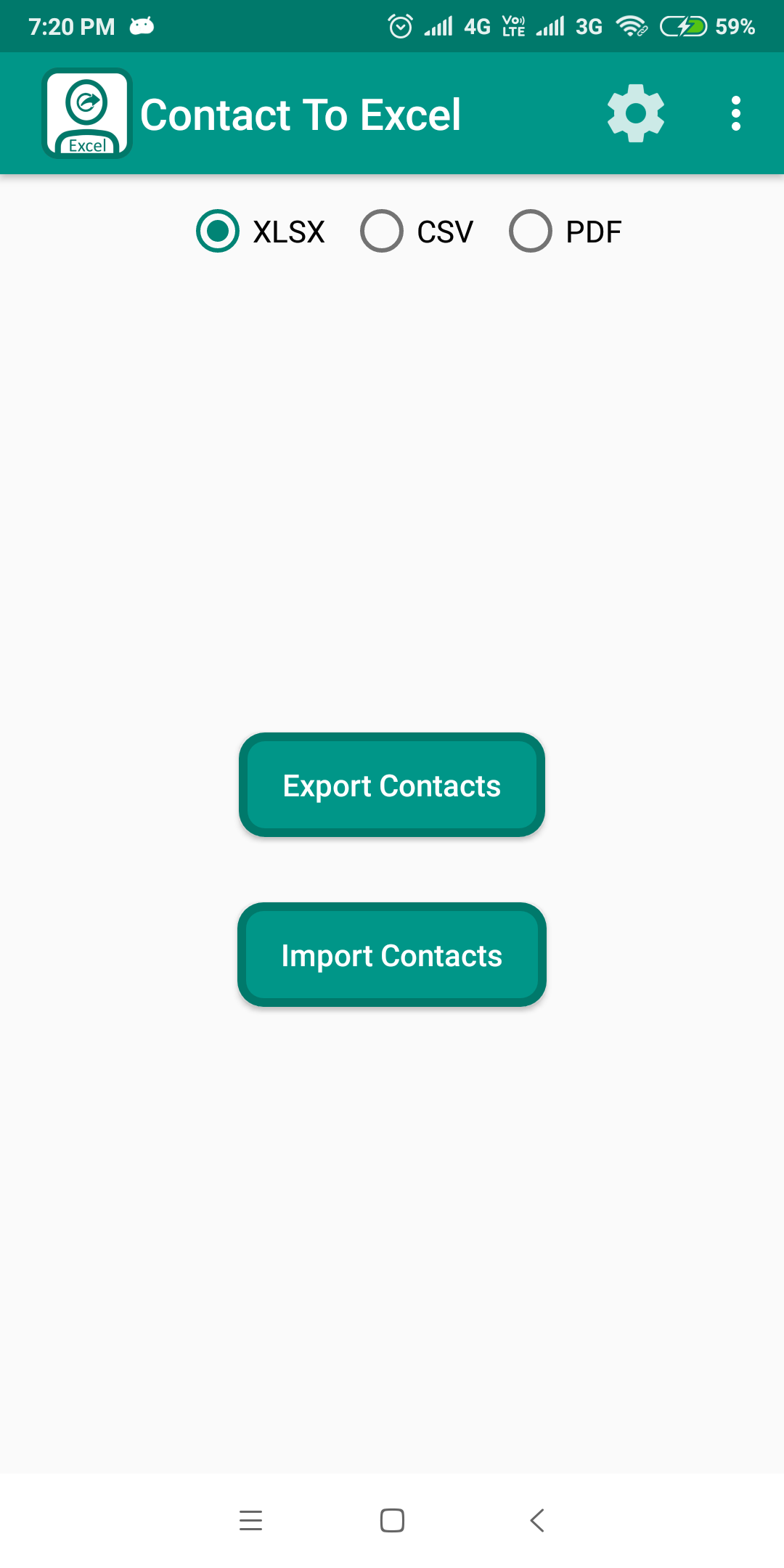 اسکرین شات 1 برنامه Contact To Excel