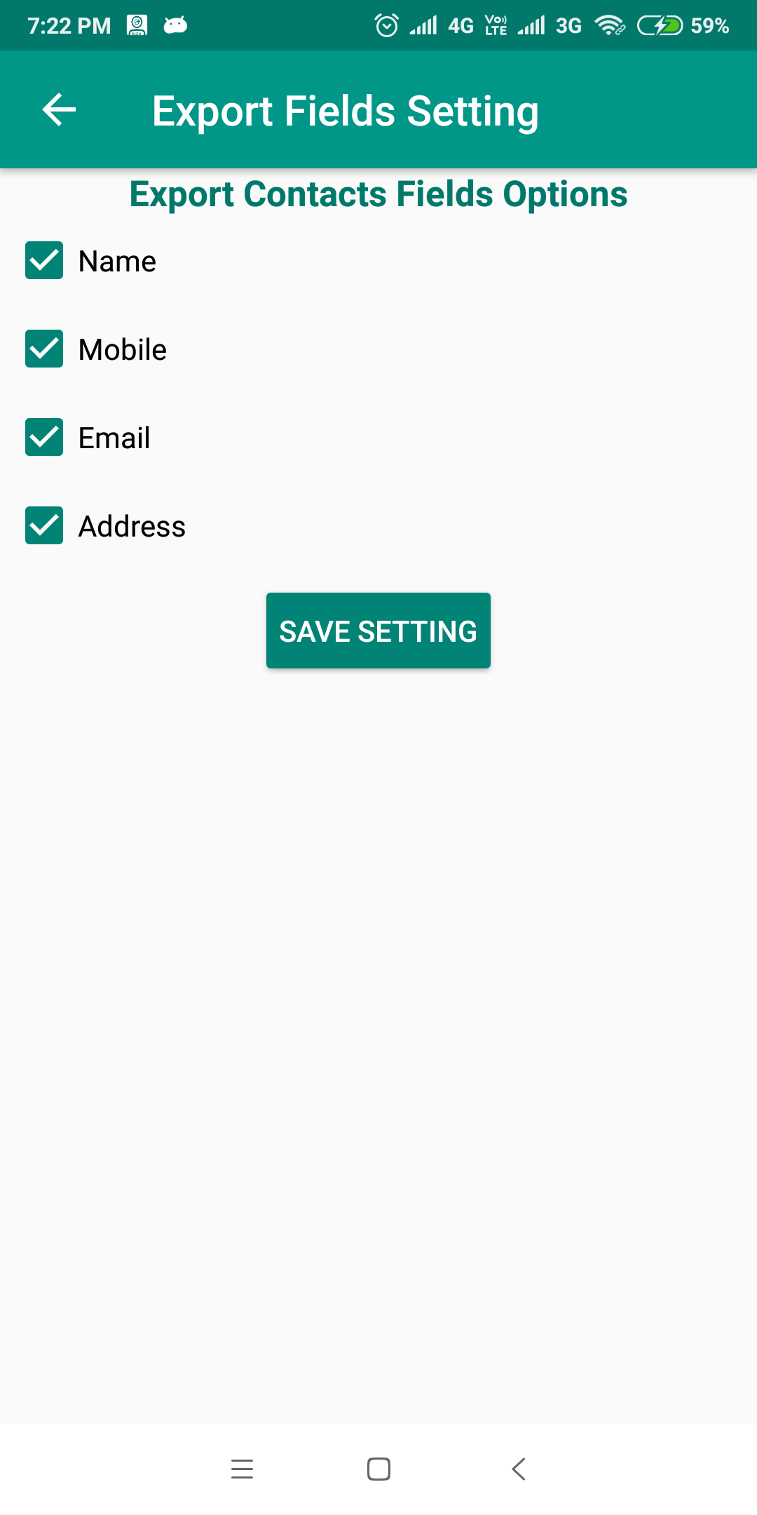 اسکرین شات 4 برنامه Contact To Excel