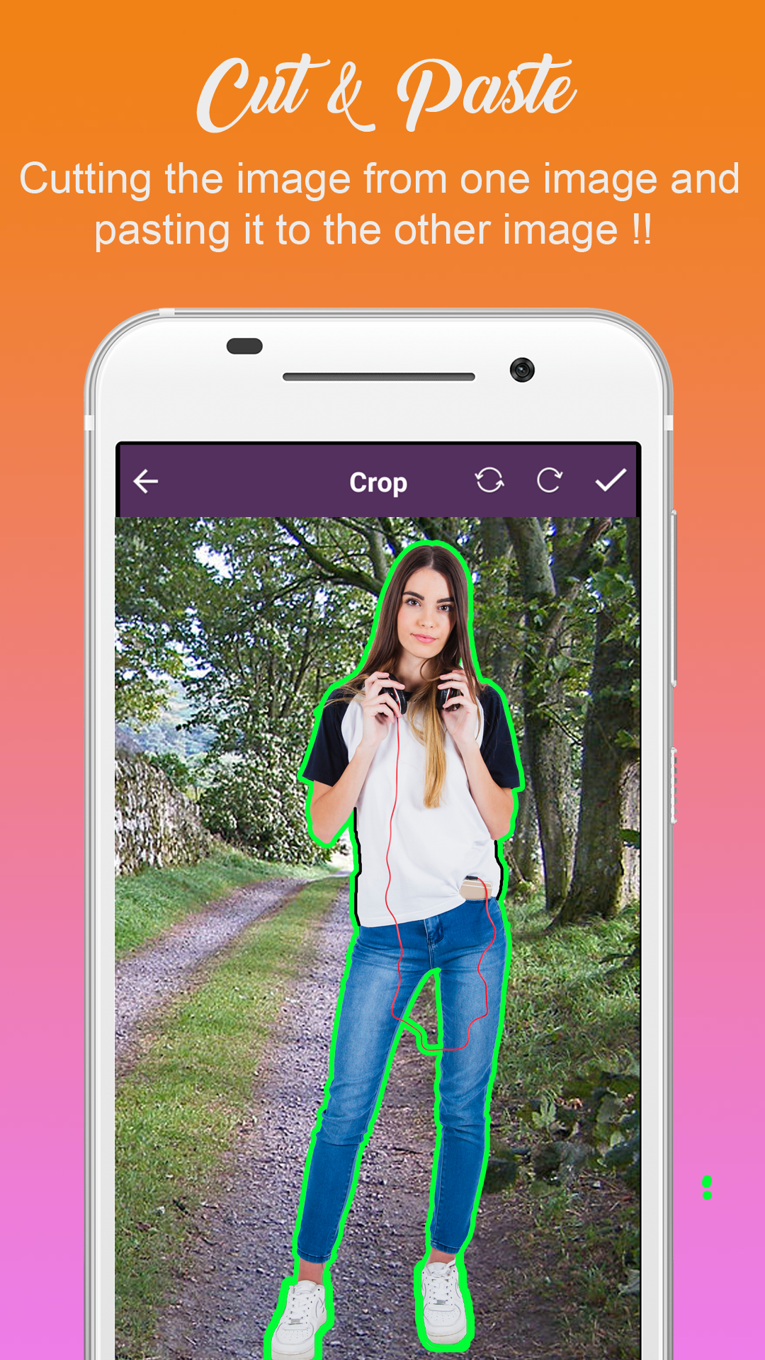 اسکرین شات 2 برنامه Cut Paste Photo Editor