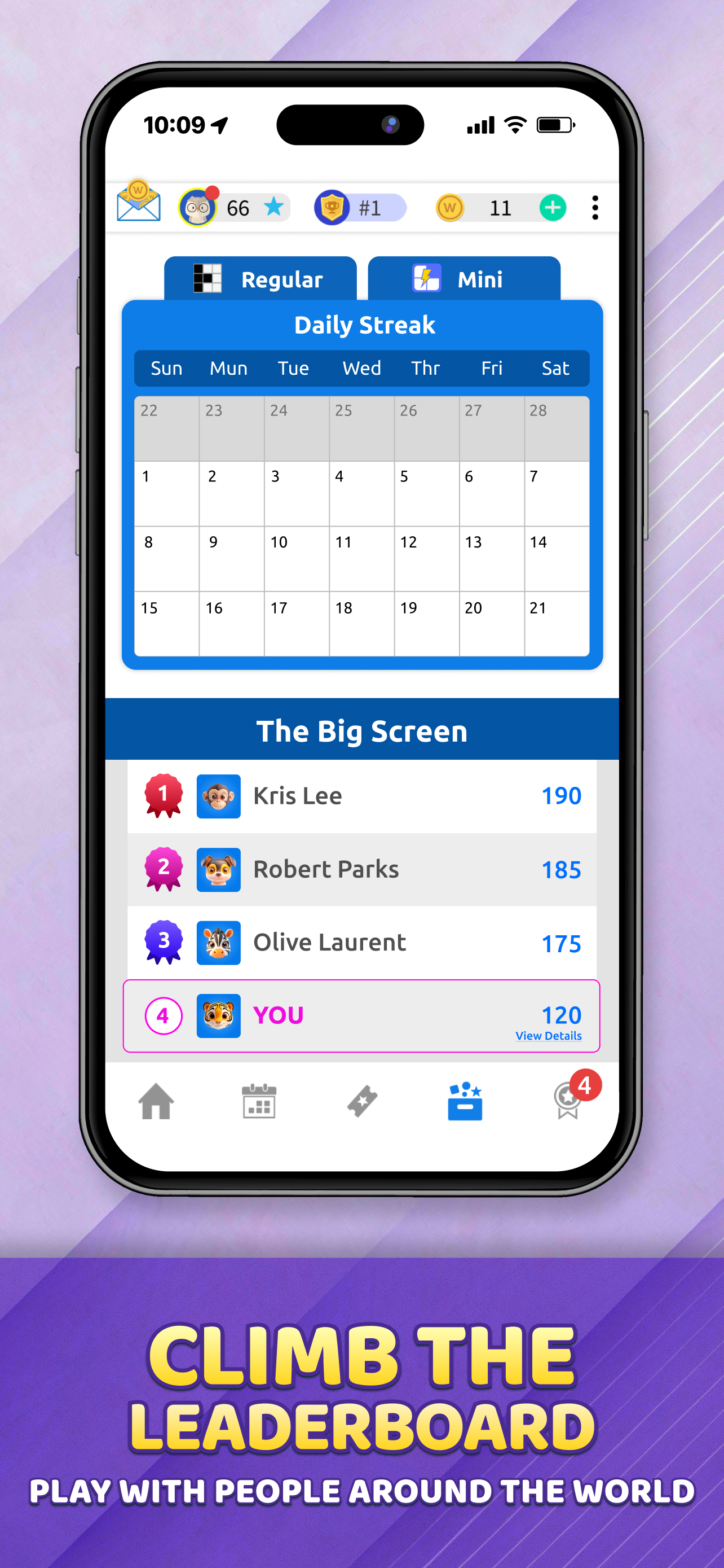 اسکرین شات 4 بازی Daily Themed Crossword Puzzles