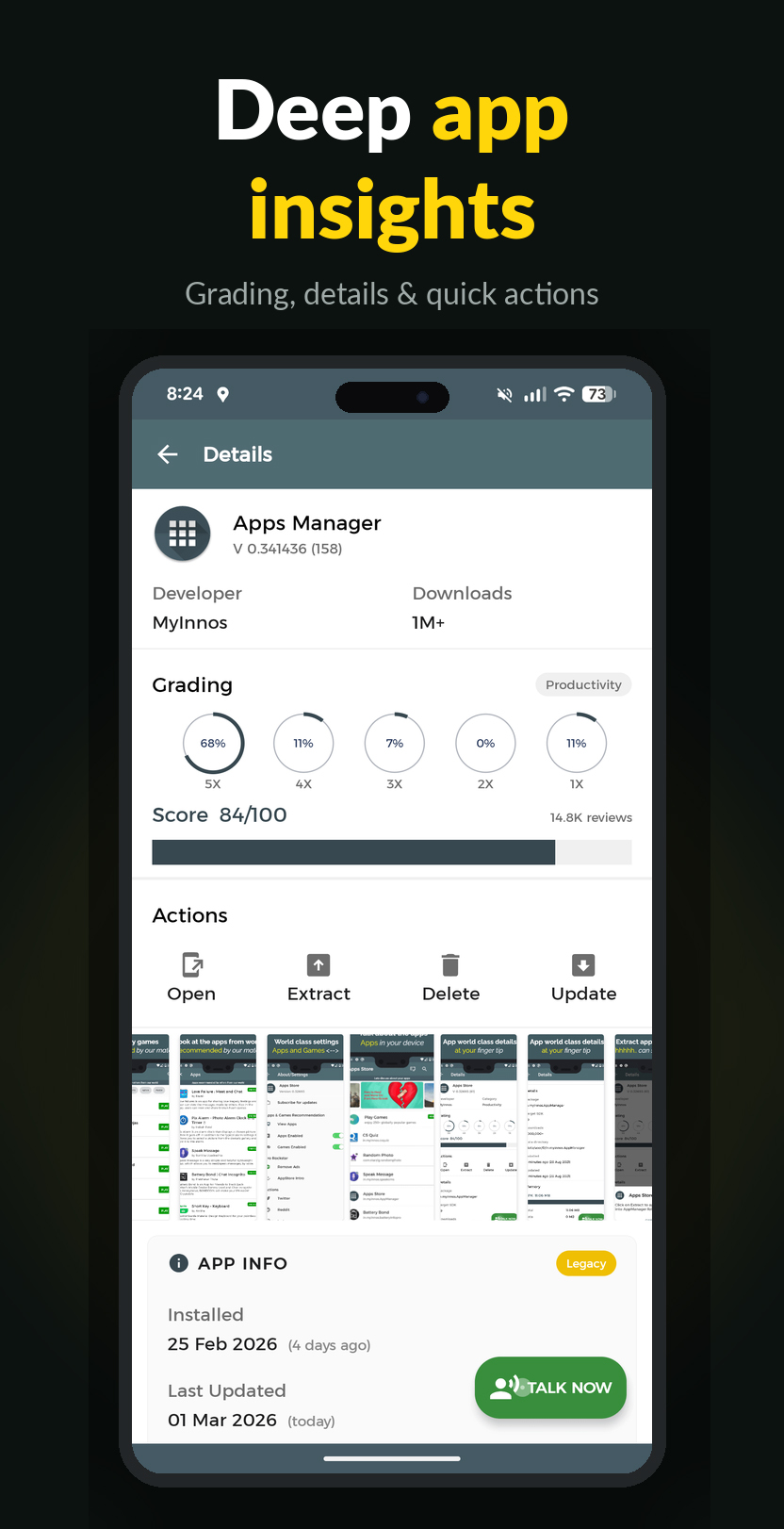 اسکرین شات 2 برنامه App Manager – Manage Your Apps