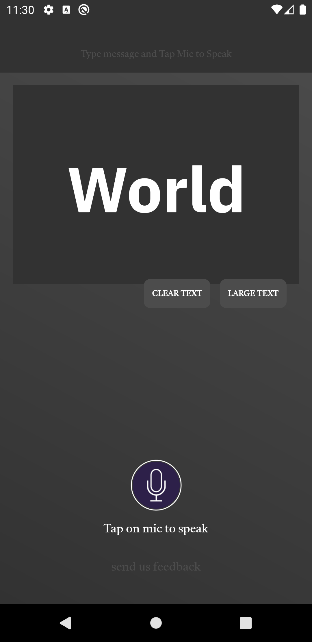 اسکرین شات 3 برنامه Speak Message - Large Text