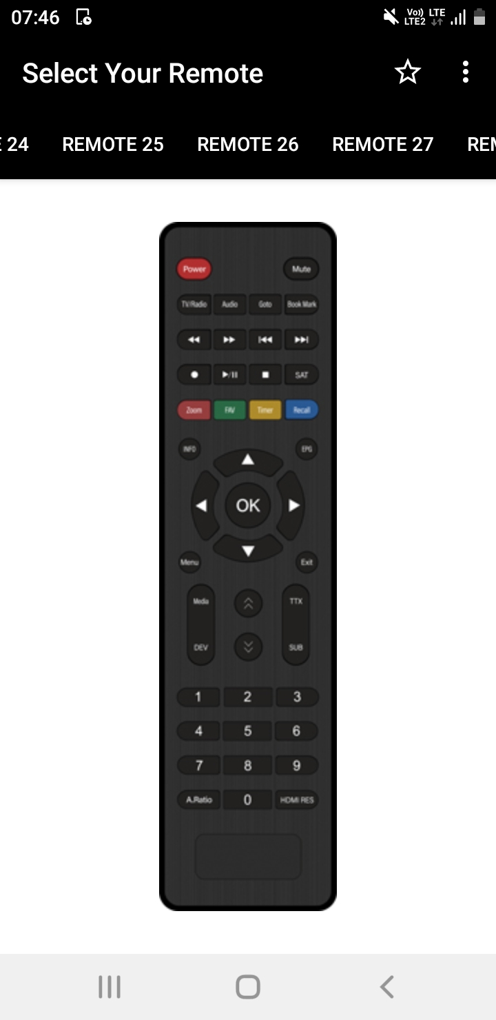 اسکرین شات 6 برنامه DTH Remote Control