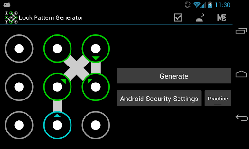 اسکرین شات 2 برنامه Lock Pattern Generator