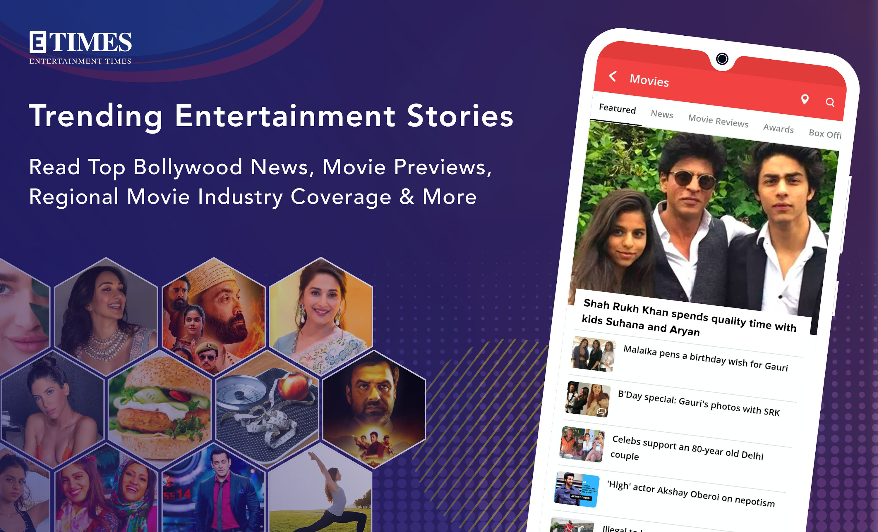 اسکرین شات 1 برنامه ETimes: Bollywood, Movie News