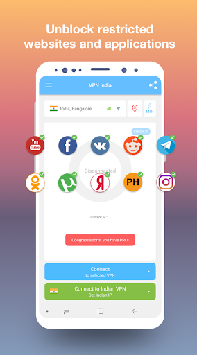 اسکرین شات 2 برنامه VPN India - get free Indian IP