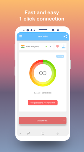 اسکرین شات 1 برنامه VPN India - get free Indian IP
