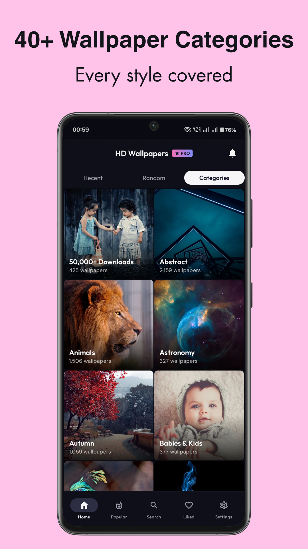 اسکرین شات 2 برنامه Wallpapers 4K & Live Changer
