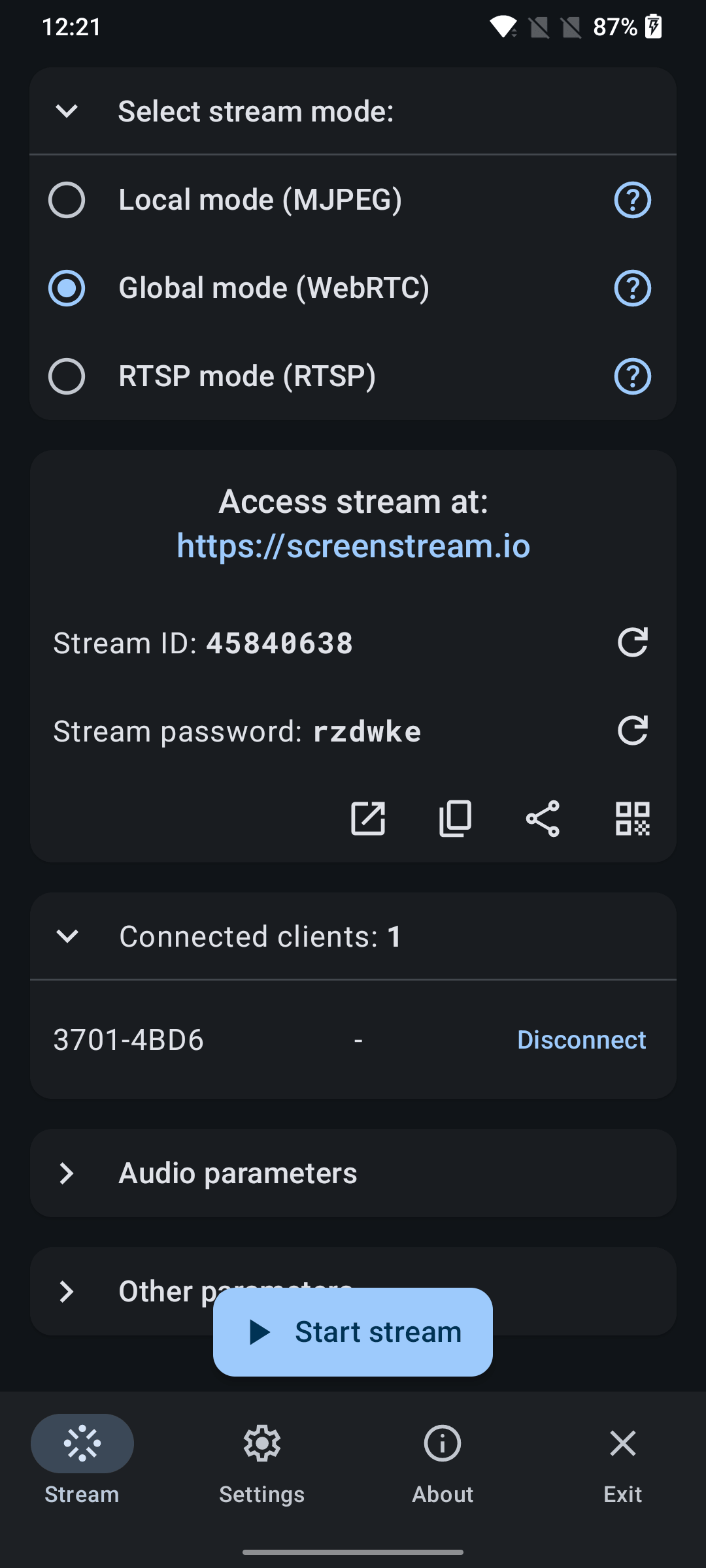اسکرین شات 5 برنامه ScreenStream