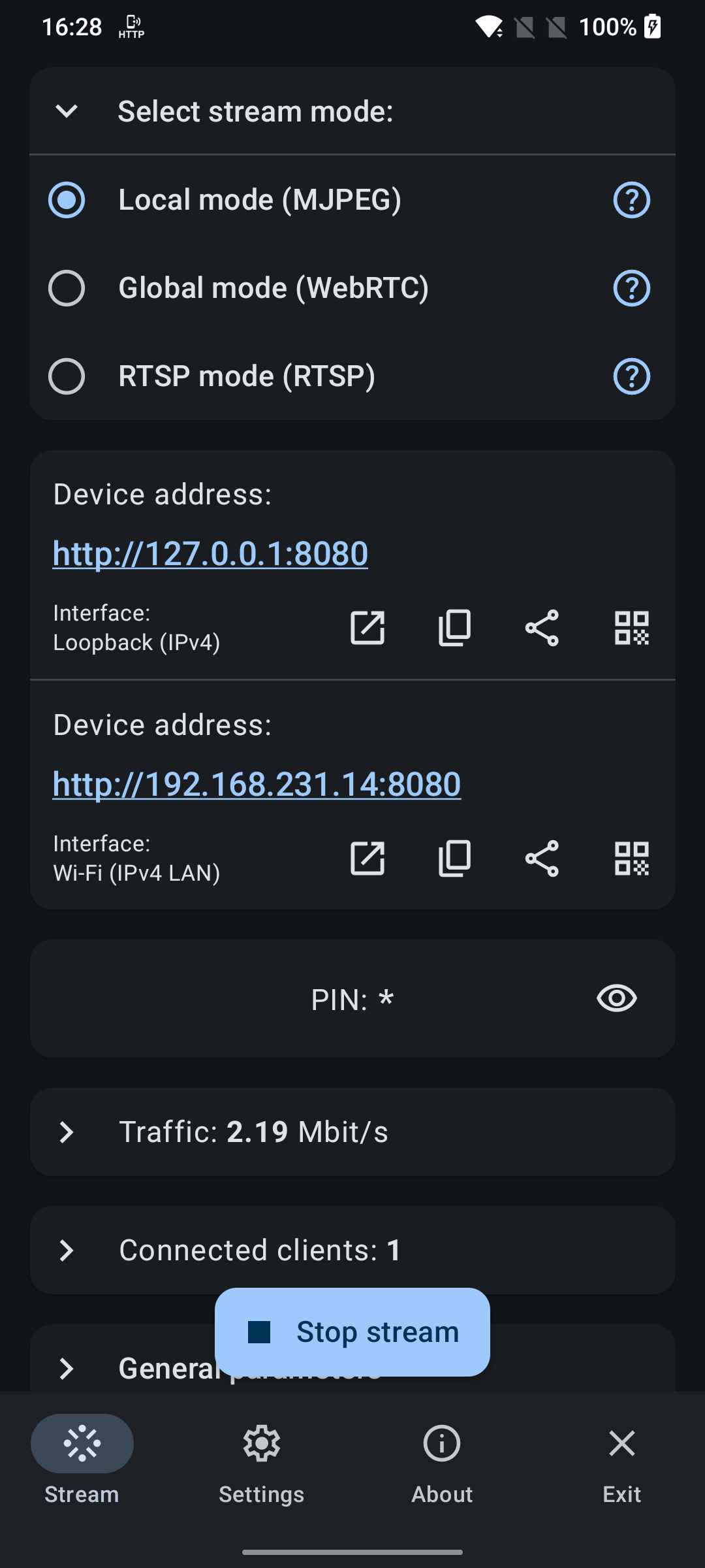 اسکرین شات 1 برنامه ScreenStream