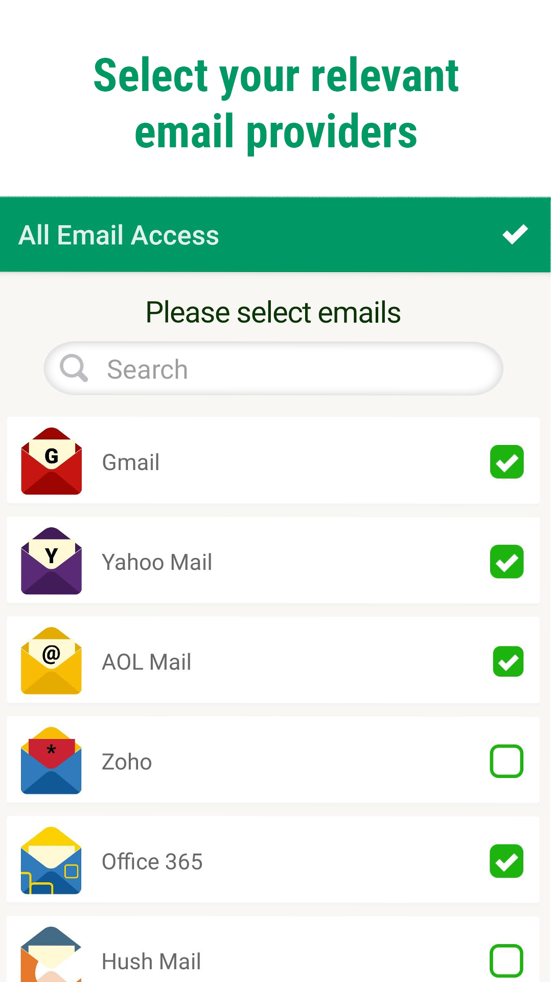 اسکرین شات 2 برنامه All Email Access: Mail Inbox