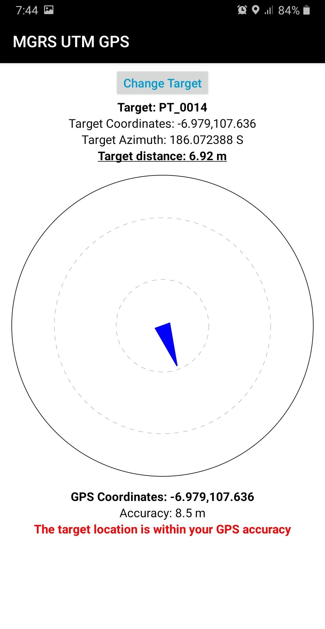 اسکرین شات 6 برنامه MGRS UTM GPS