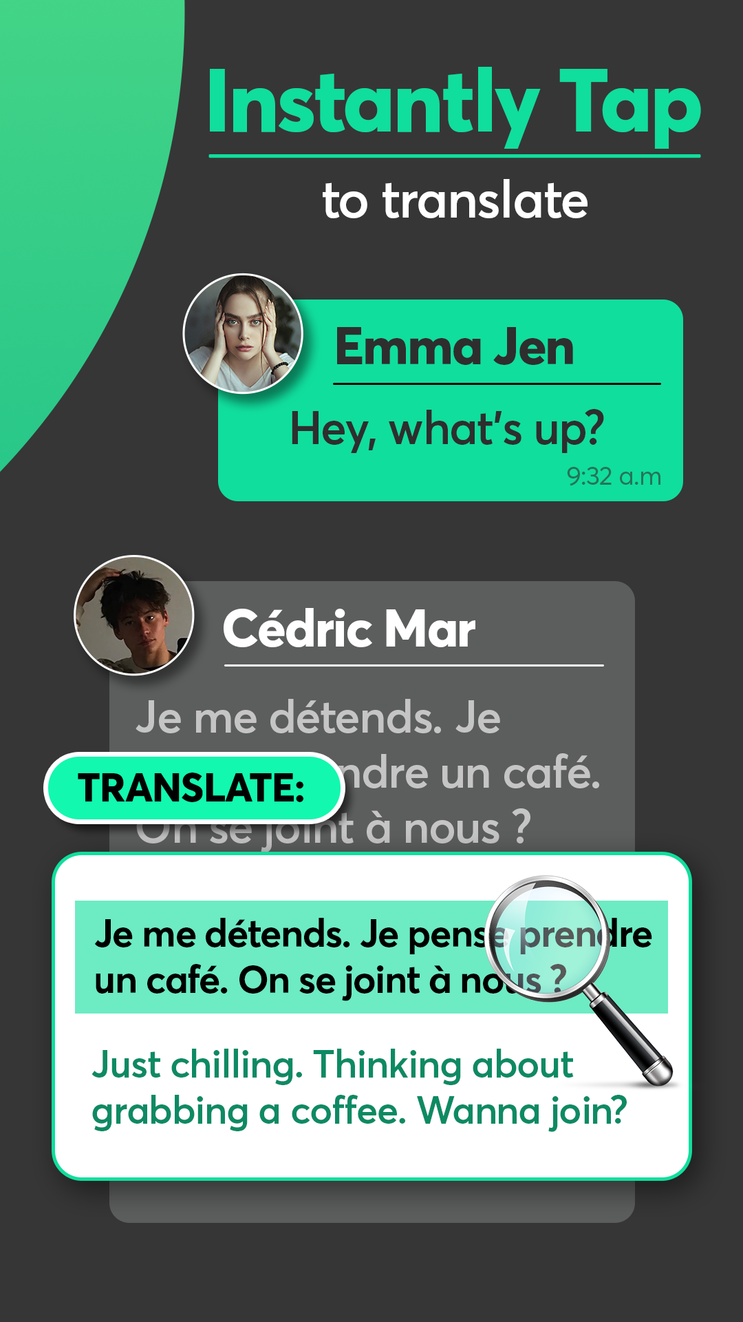 اسکرین شات 2 برنامه Chat translator, all languages