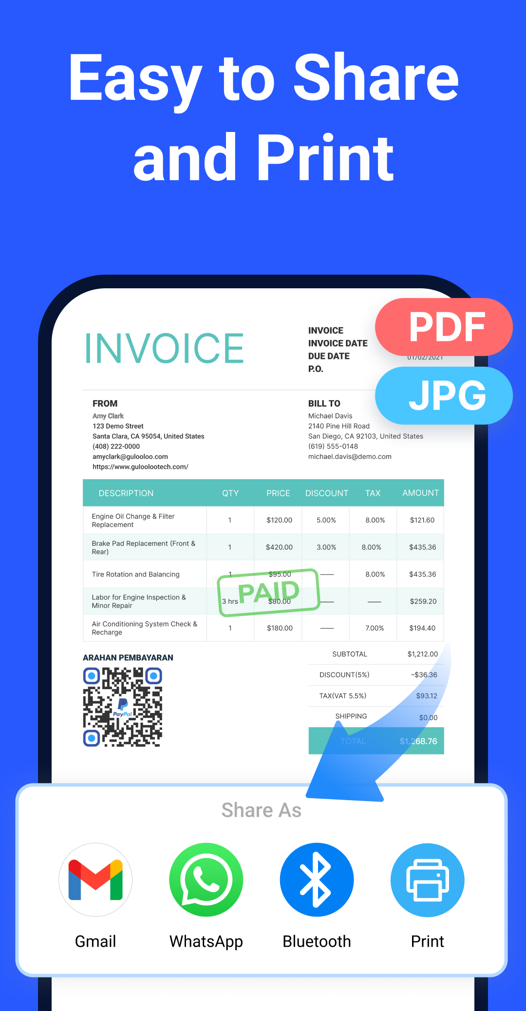 اسکرین شات 5 برنامه Invoice Maker - InvoiceBase
